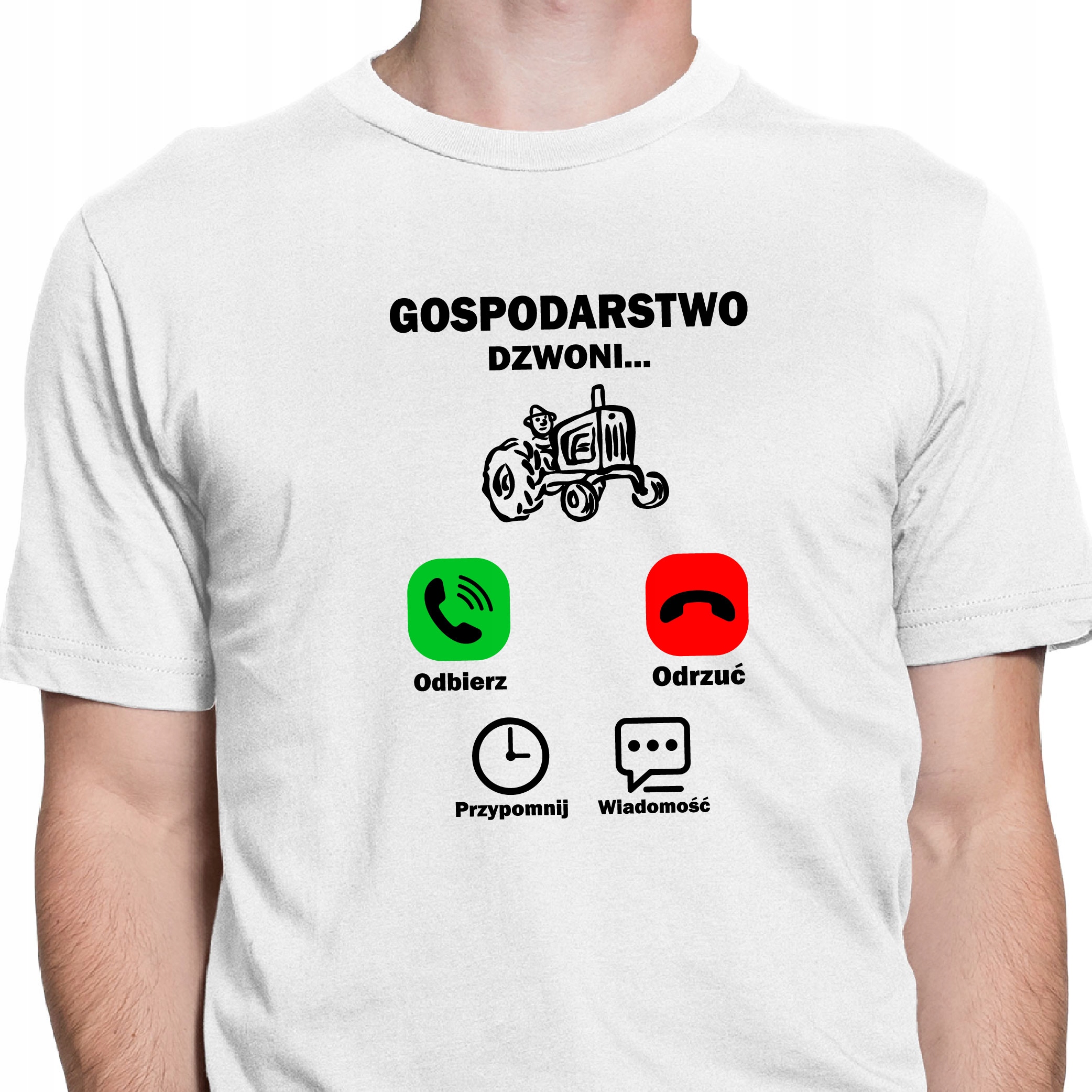 

Koszulka Bluzka Tshirt Gospodarstwo Dzwoni Rolnik