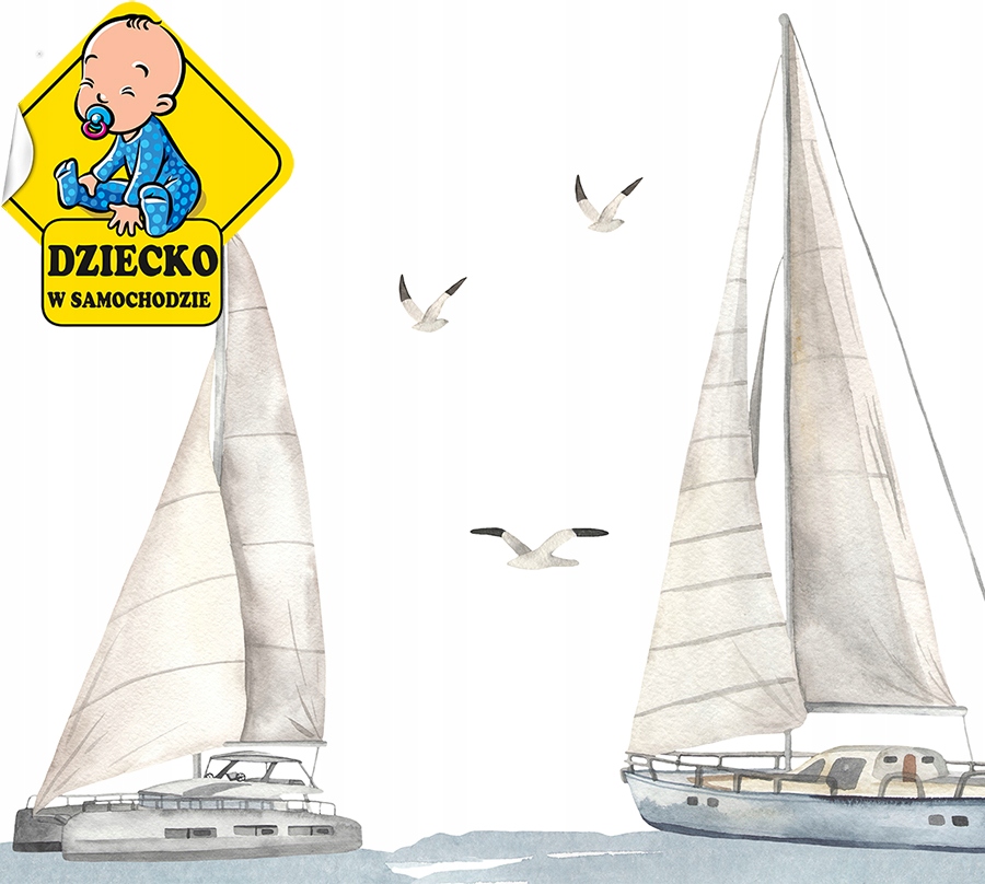 

XL Naklejka na ścianę Statki Morze Żaglówki 92x178