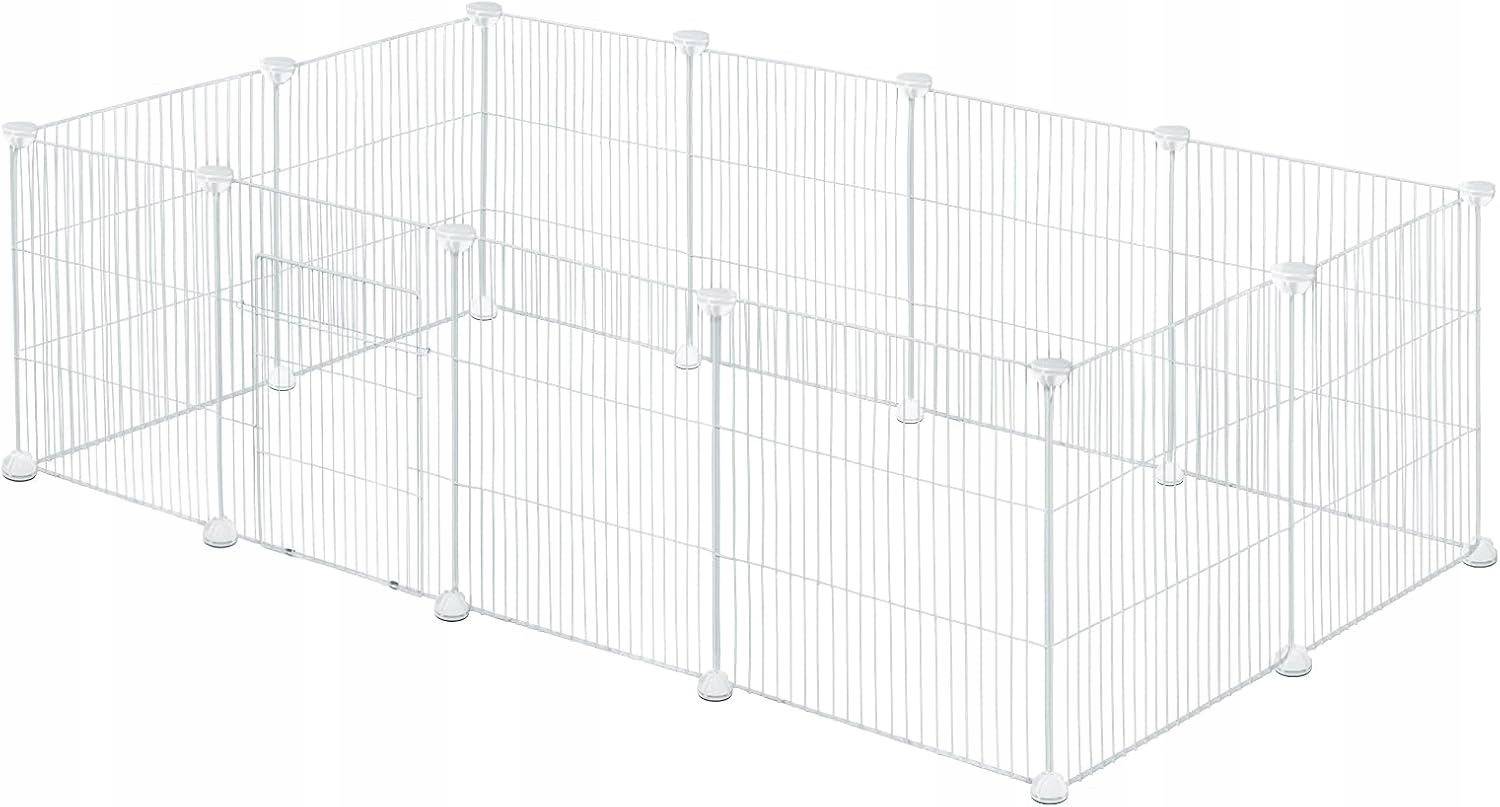 Klatka dla małych gryzoni wybieg dla królika szynszyla kojec modułowy Biały