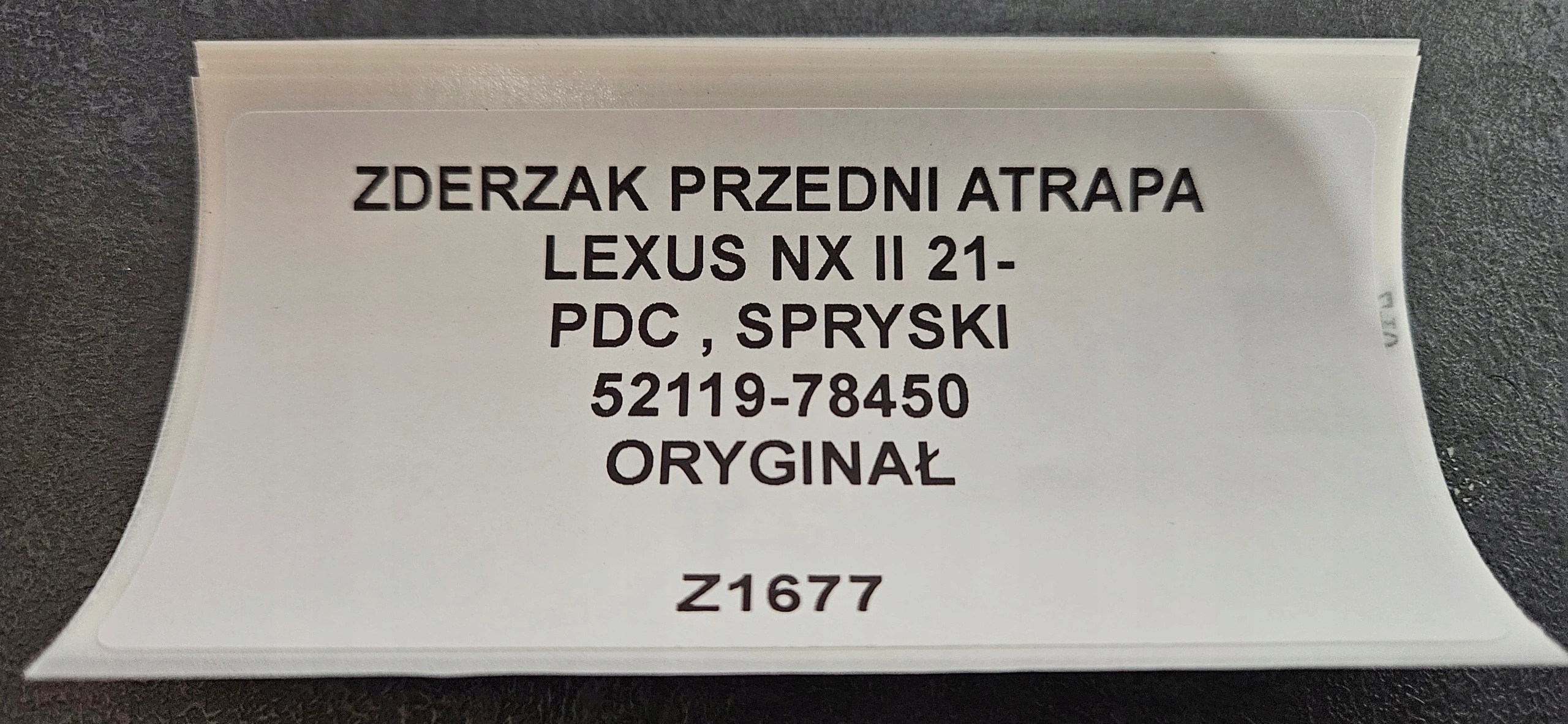 front bumper grille LEXUS NX II 21- PDC washers original 52119-78450
