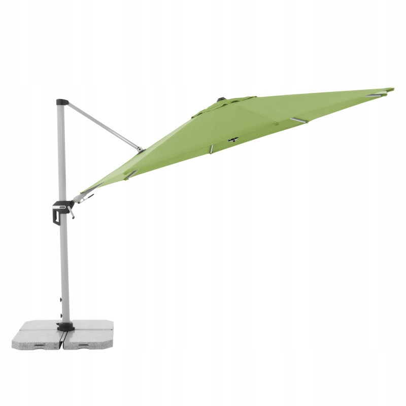 Doppler Active 370 cm parasol ogrodowy z bocznym drążkiem, zielony
