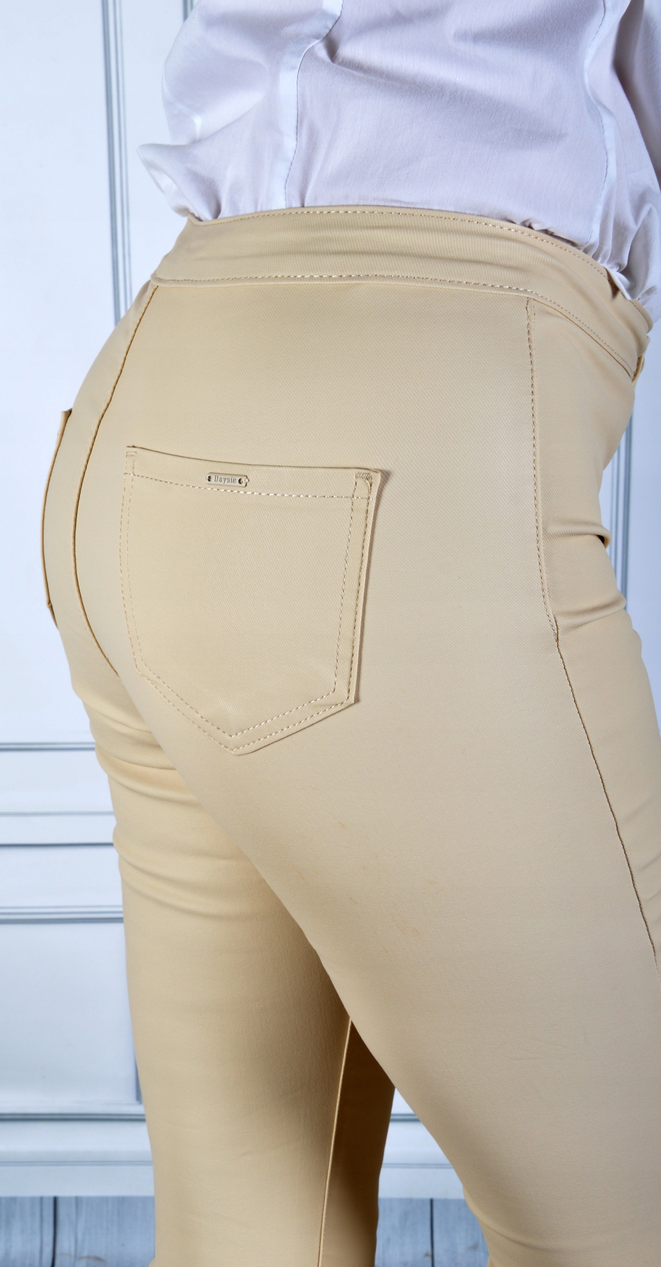 Spodnie MOCNO Wyszczuplające Woskowane Skórzane # Długość nogawki długa