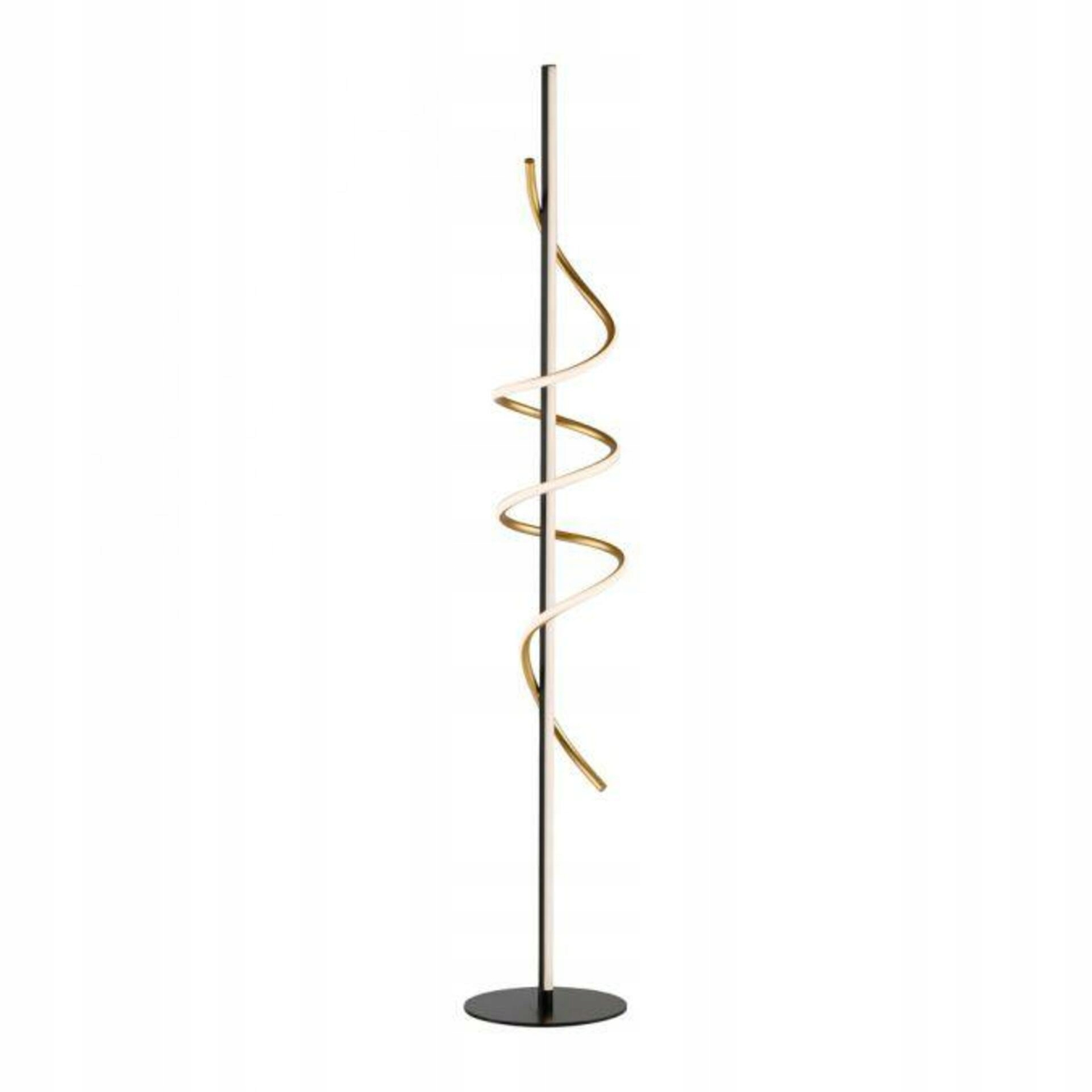 Just Light Led stojacia lampa čierna mosadz zakrivená stmievateľná 3000K 28,5W