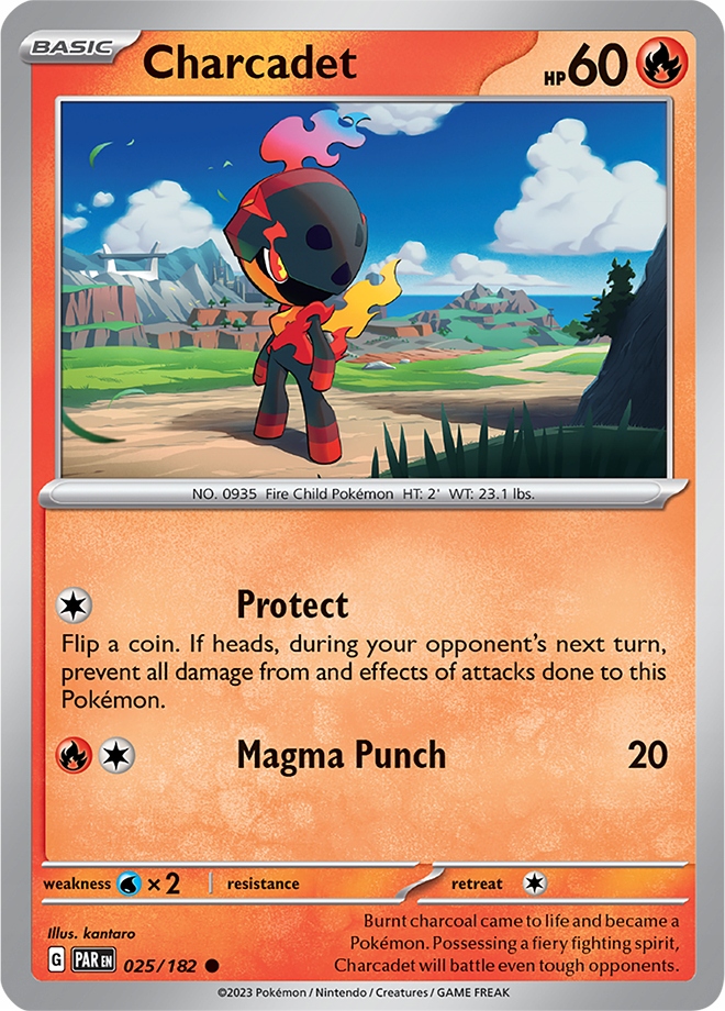 Oryginalna Karta Pokemon Charcadet (par 025) Reverse Holo