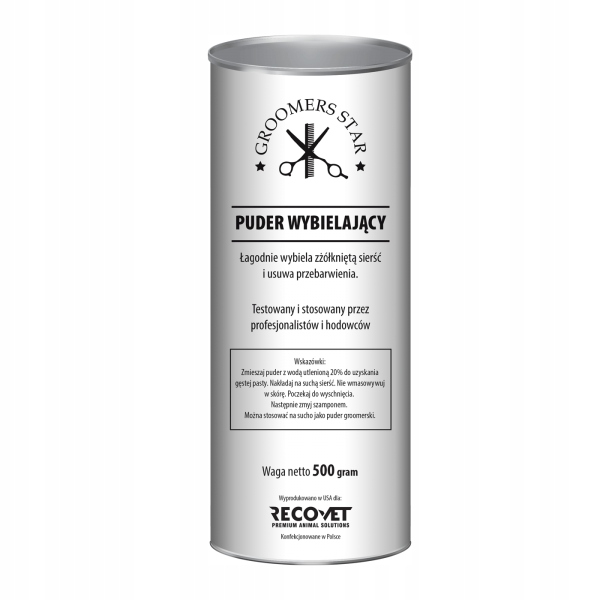 

Groomers Star Puder groomerski wybielający 0.5kg