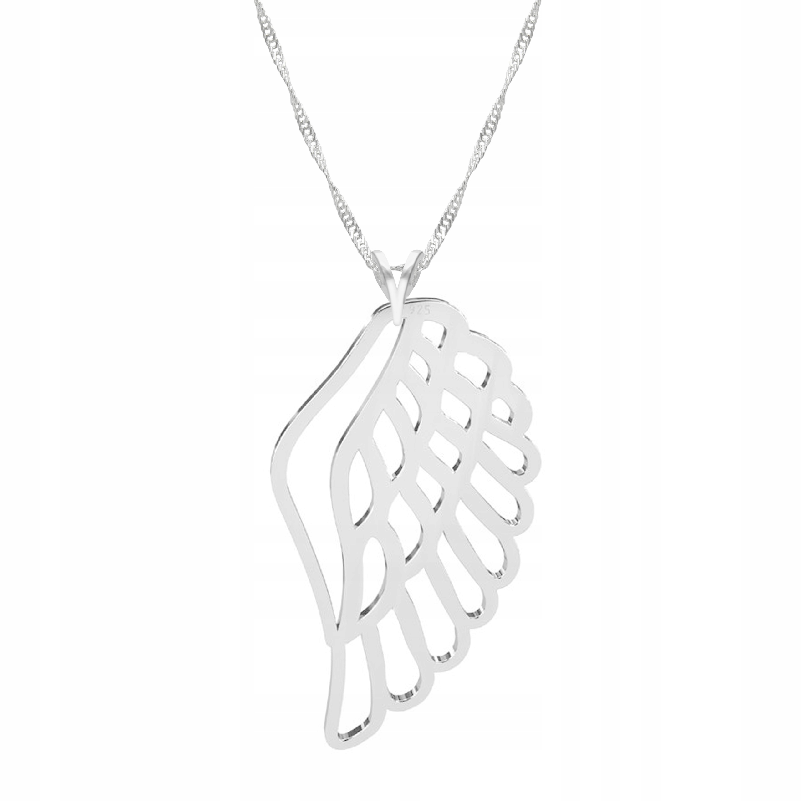 Stříbrný řetízek náhrdelník 925 Andělské křídlo