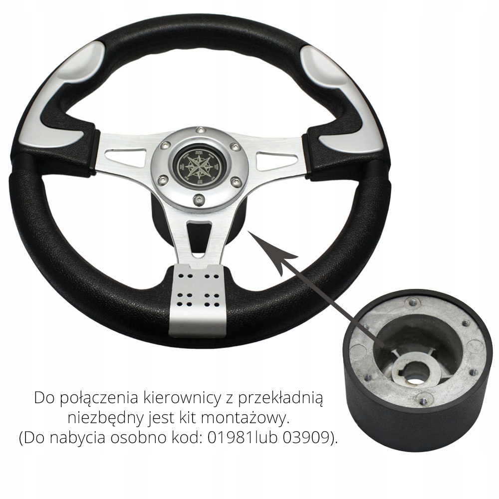 KIEROWNICA DO ŁODZI 320mm CARBON SPORT - 05156 Rodzaj inny