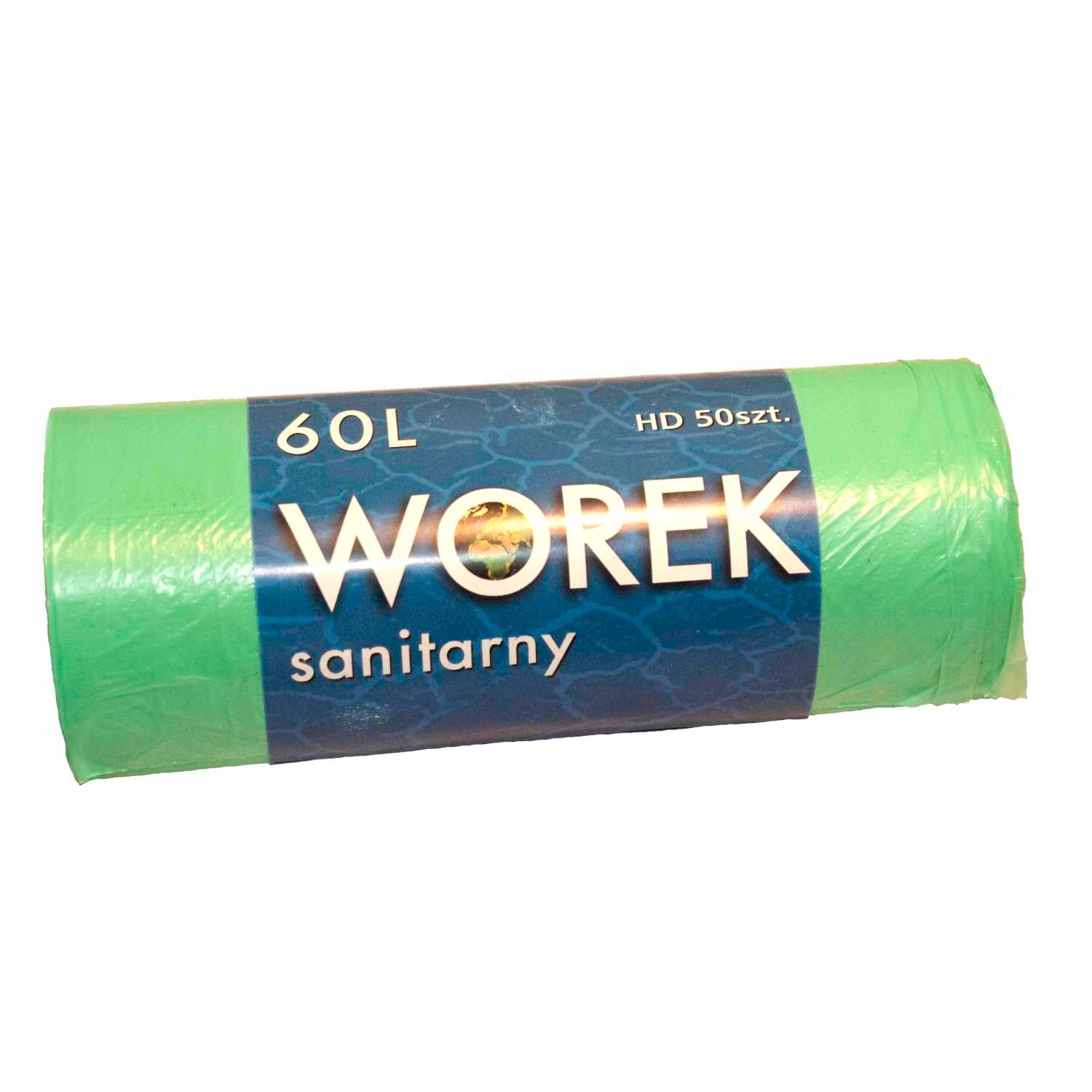 

Worki na śmieci 60L Hdpe Zielone rolka 50 sztuk