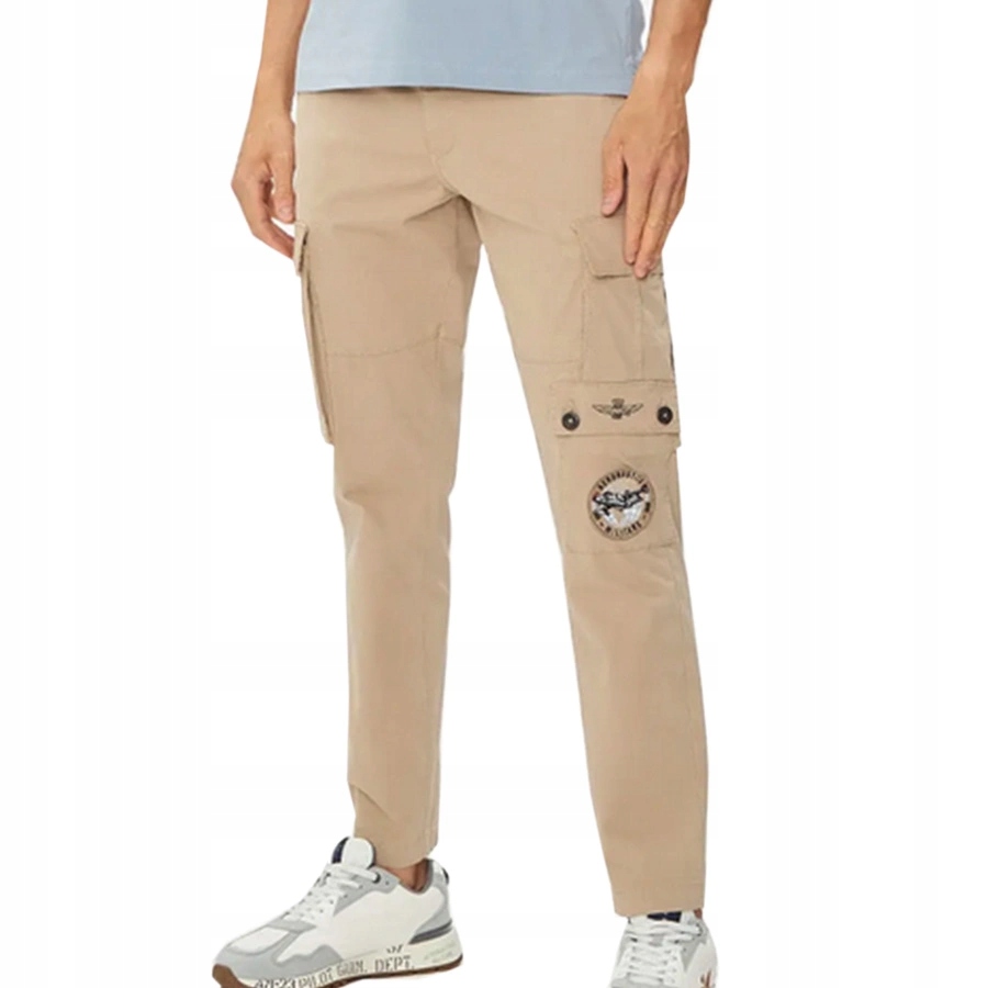 Kalhoty Aeronautica Militare 241PA1601CT3254 Hnědé