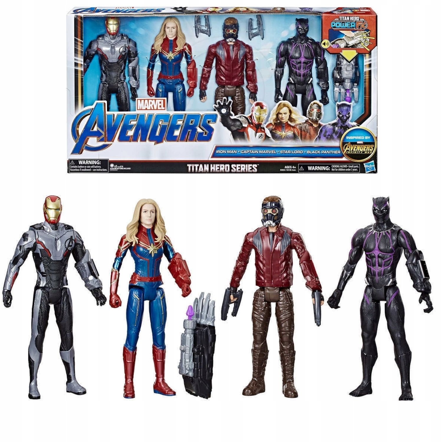 

Hasbro Zestaw 4 Figurek Avengers 30cm Dźwięk E6903