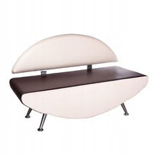 Kanapa do poczekalni Carini BD-6710 krem-brąz