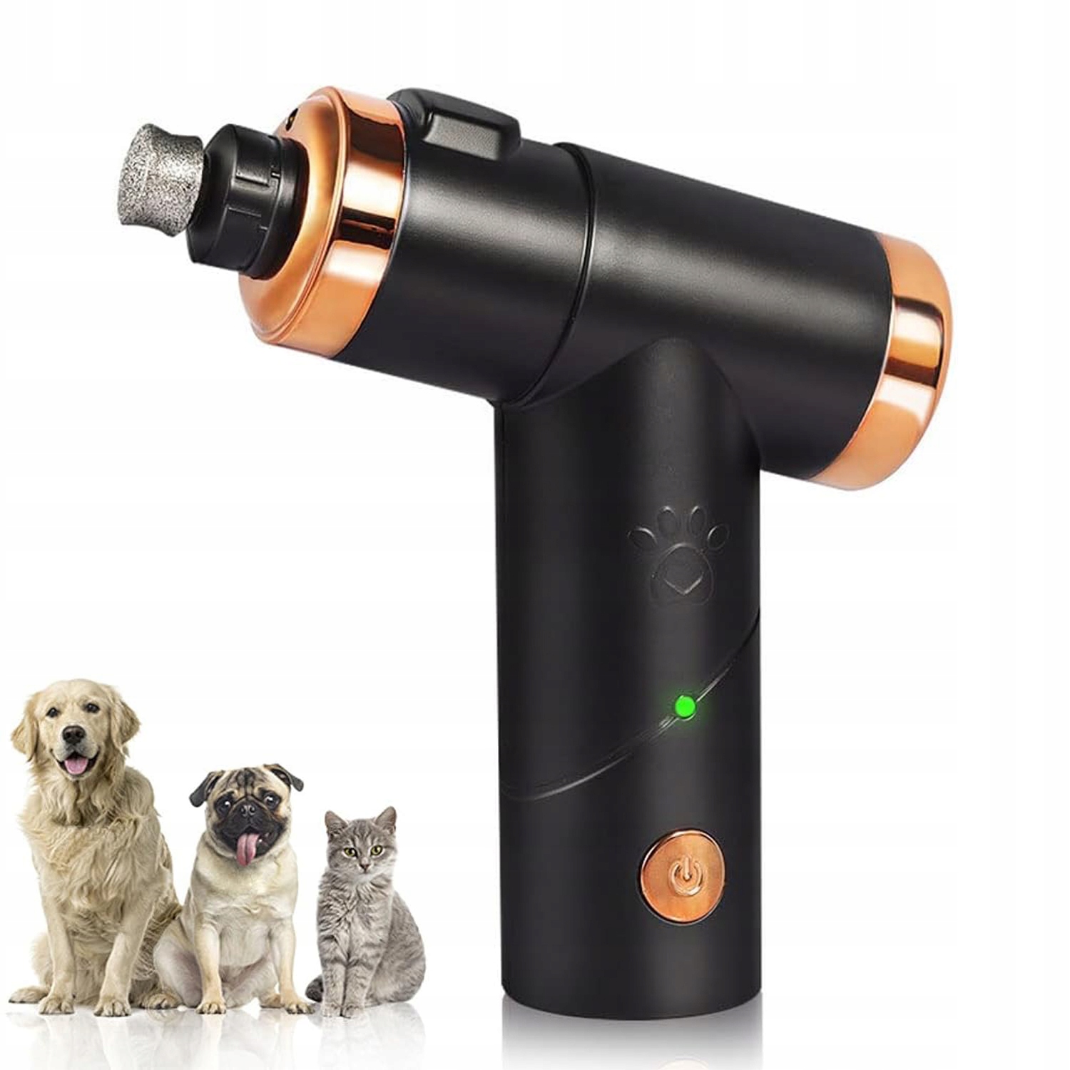 Levně Elektrický Zastřihovač Nehtů Pro Psy S Led Osvětlením, Černý