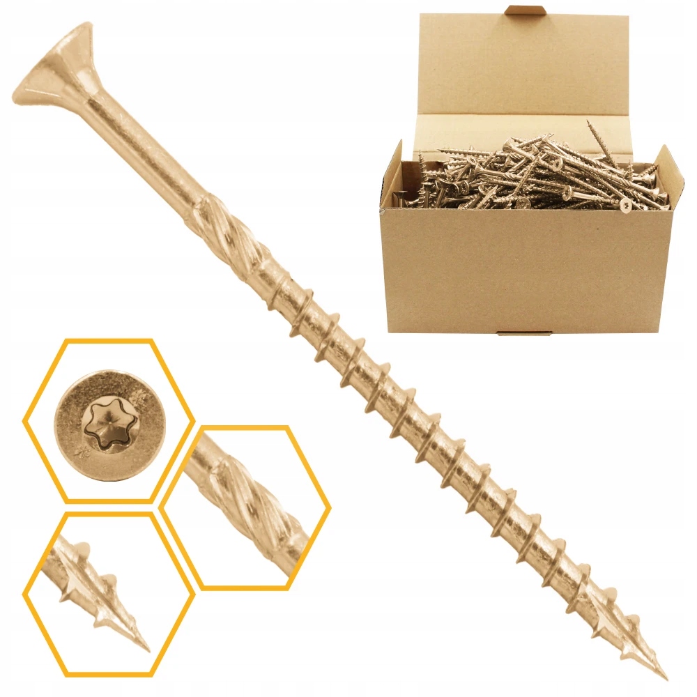 WKRĘTY CIESIELSKIE DO DREWNA 5x50 STOŻKOWE TORX 500szt WCS-05050 AZMET Kod producenta WCS-05050