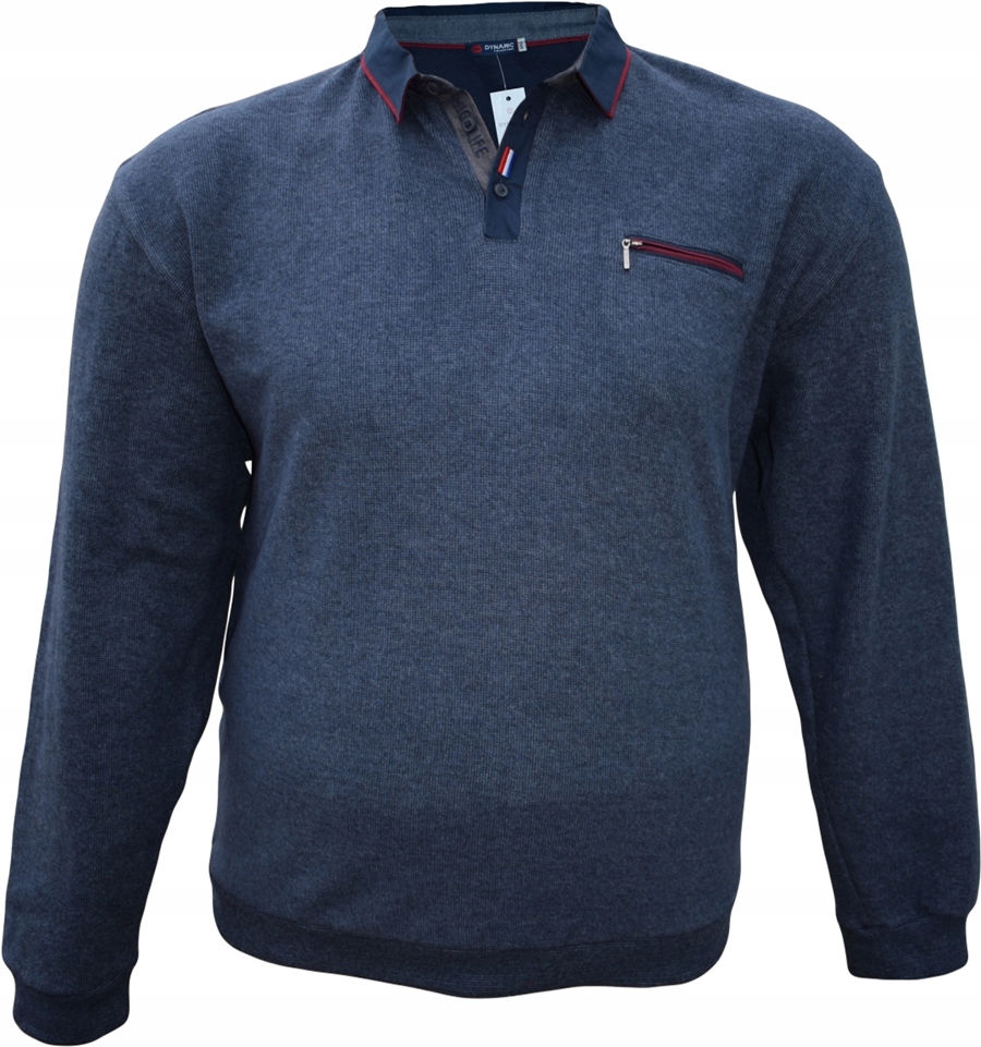 

04 Bluza Polo Z Długim Rękawem Sweter Roz. 5XL