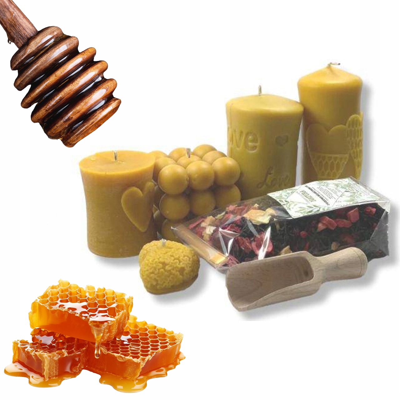 Dárek 5 Svíček K Valentýnu Nebo Vánocím Ovocný Čaj