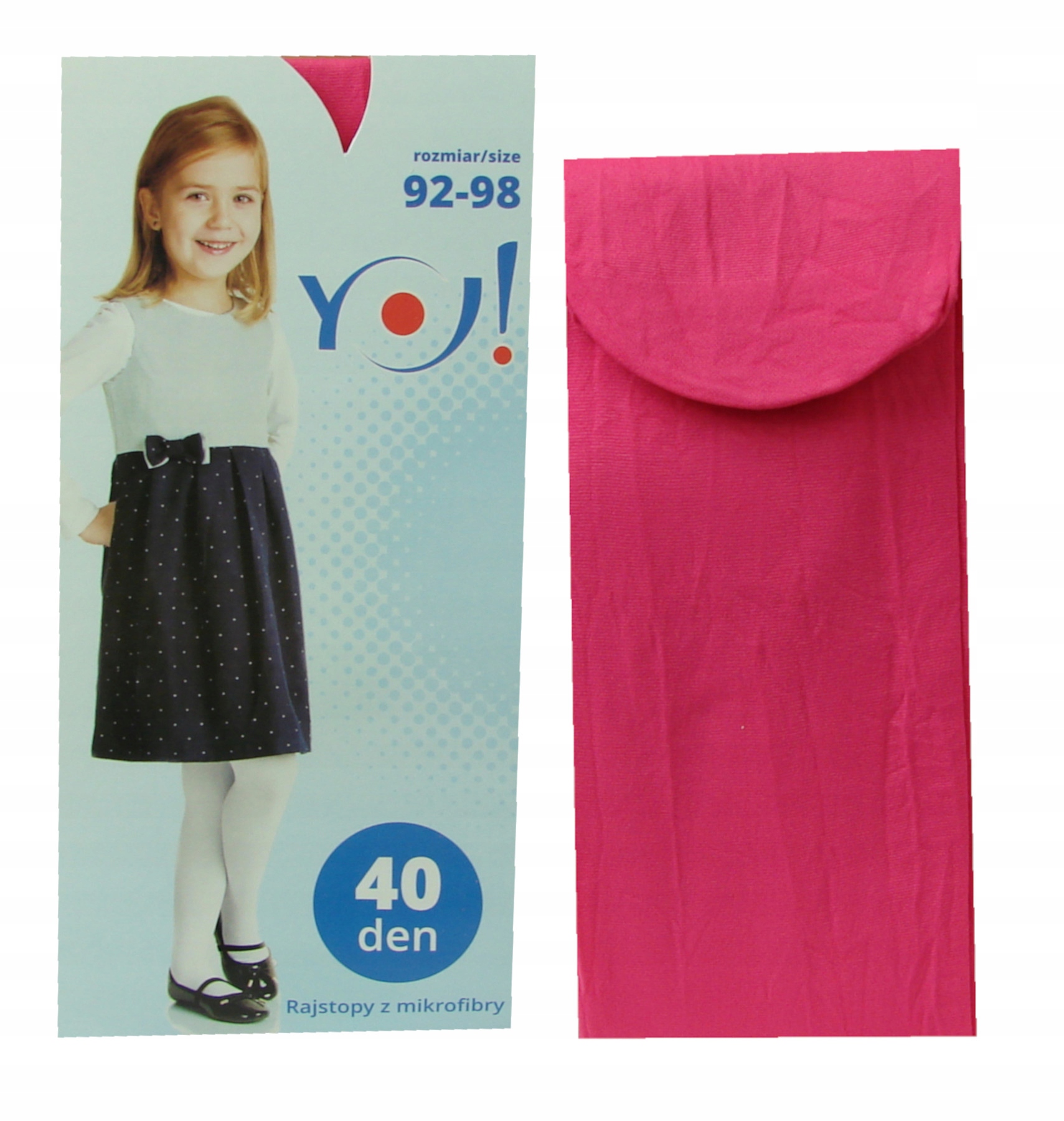 

Rajstopy Dziewczęce 40 Den 92-98 RA09-malinowy