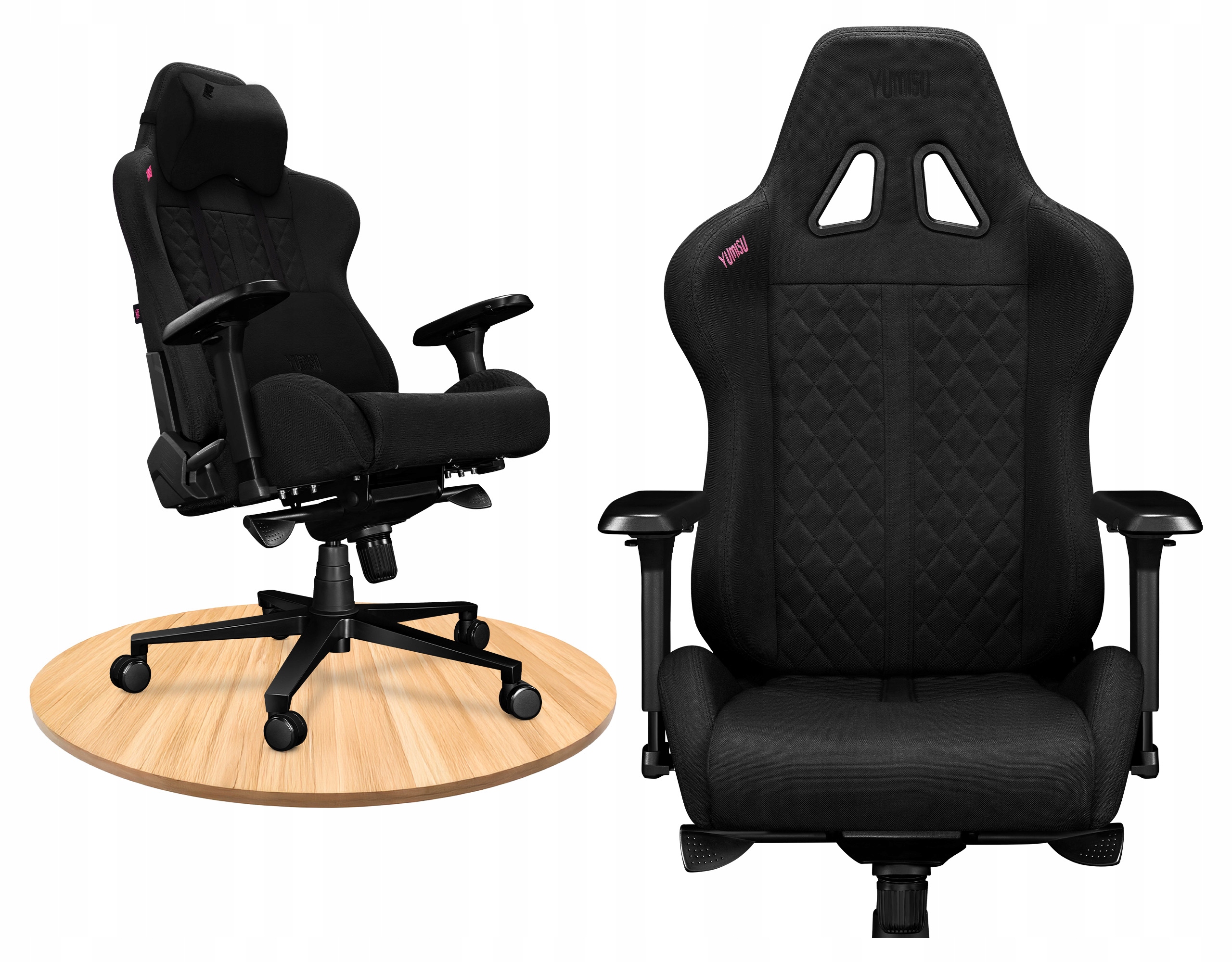 Kancelářská židle Nastavitelná otočná židle do pracovny Látka Černá 150 kg