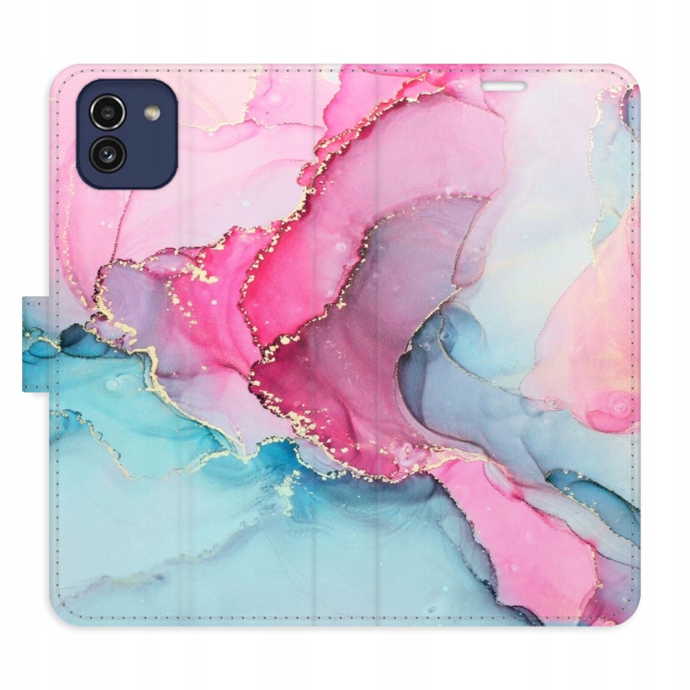 Etui z klapką iSaprio PinkBlue Marble do Samsung Galaxy A03