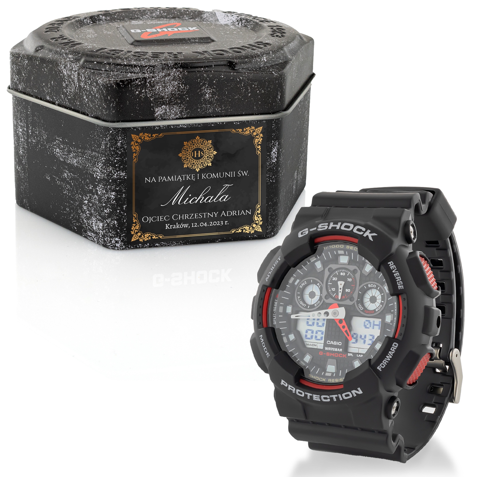 

Zegarek męski Casio G-shock na Komunię Grawer