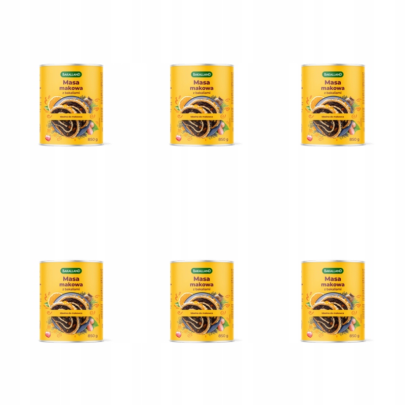 Maková náplň 850 g Bakalland X6