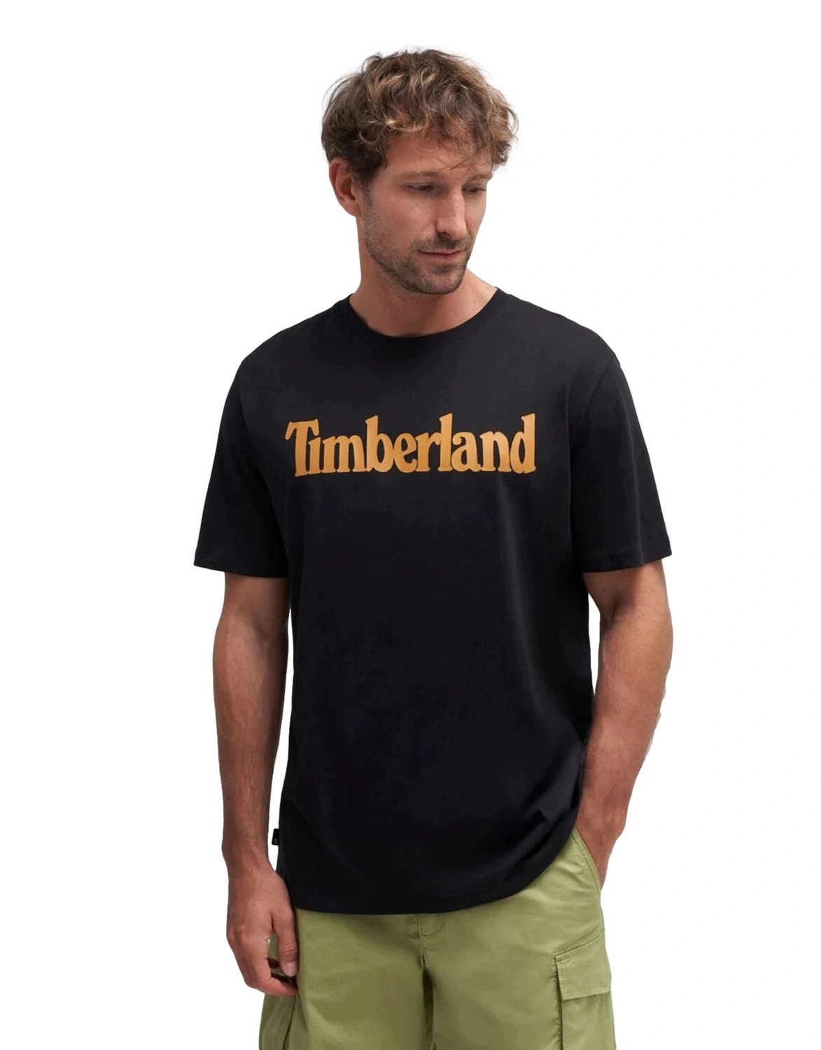 Tričko pánské Timberland tričko tee Northwood regular černé bavlněné