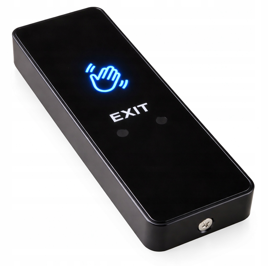 Natynk Przycisk Wyjścia Otwarcia Drzwi Furtka Led IP68 Bezdotyk Czarny Exit