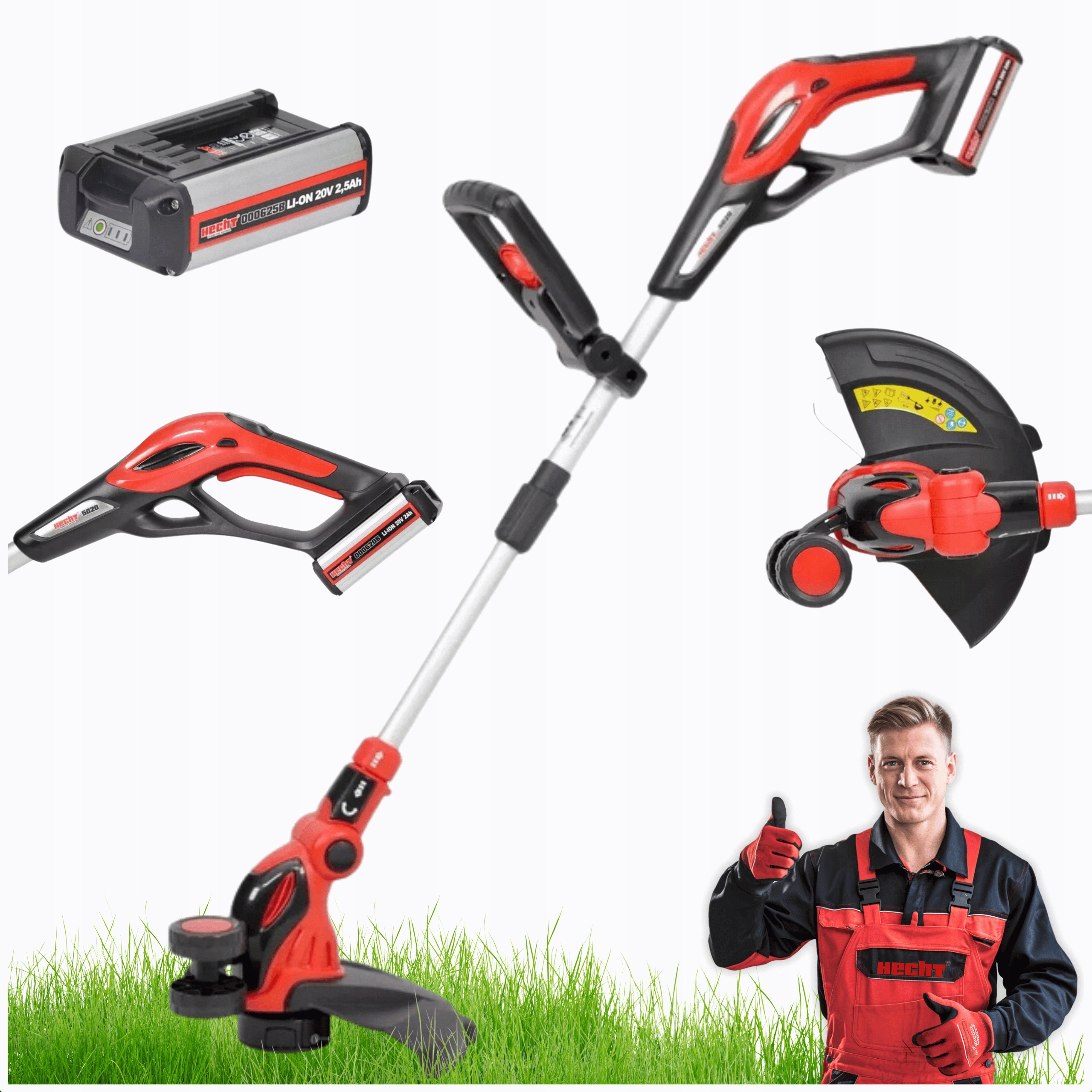 Wykaszarka Podkaszarka Kosa Akumulatorowa Hecht 5225 Dzielony Wał