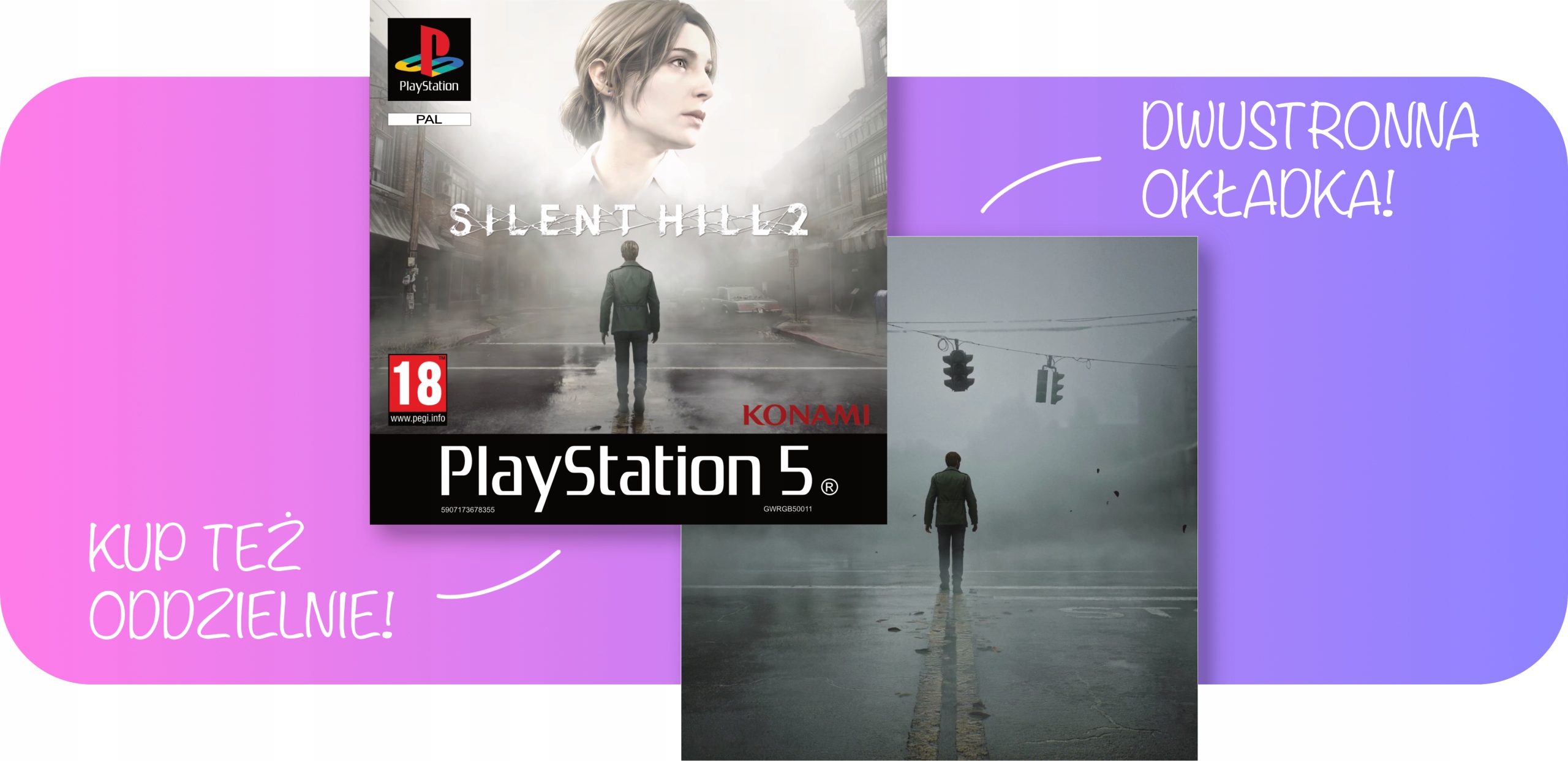Silent Hill 2 Remake PS5 | Pudełko Jewel Case w stylu RETRO