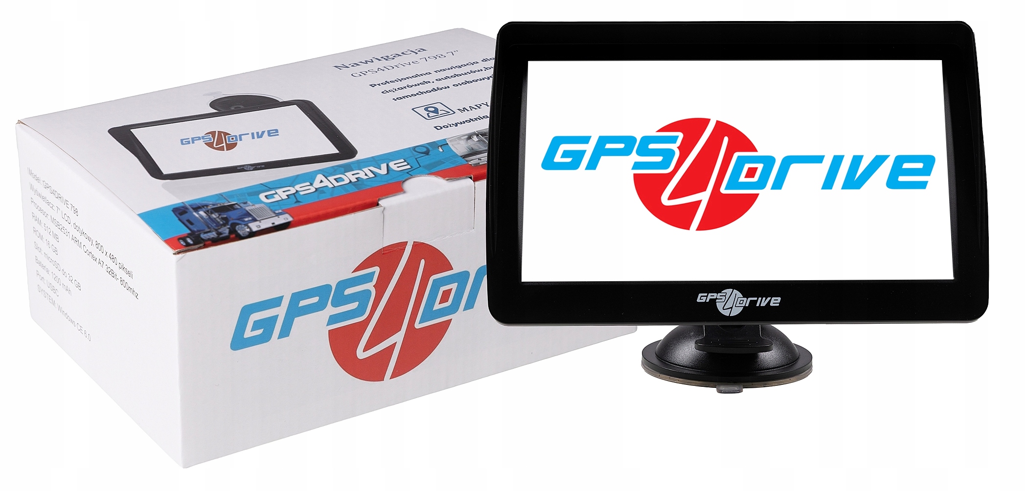 Gps navigácia 7" Truck Eu Nákladné auto Tir Bus Osobný autobus Gps4Drive 798