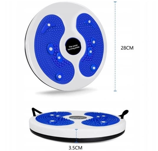 TWISTER OBROTOWY Z LINKAMI DO ĆWICZEŃ BRZUCHA MAGNES MASAŻER STÓP PREZENT Maksymalna waga użytkownika 150 kg