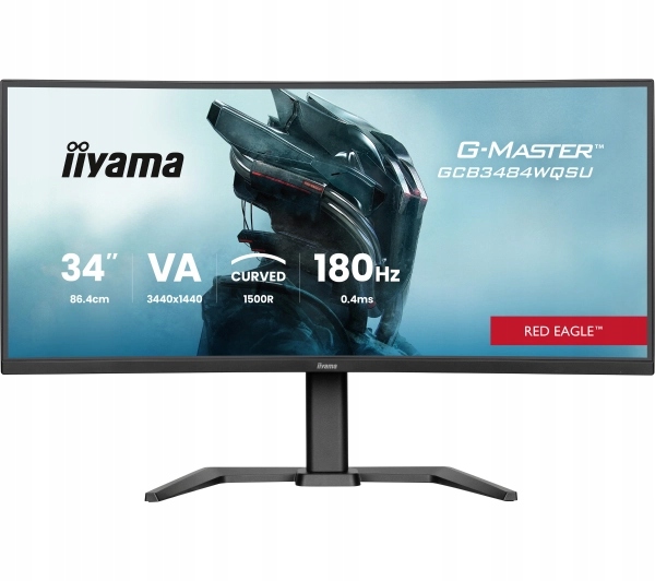 Monitor 34 cale iiyama G-Master GCB3484WQSU-B1 3K VA 180Hz 0.4ms