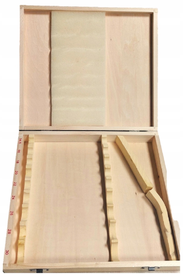 Skrzynka drewniana na wiertła - walizka - pudełko do wierteł 9szt EAN (GTIN) 50987633409774