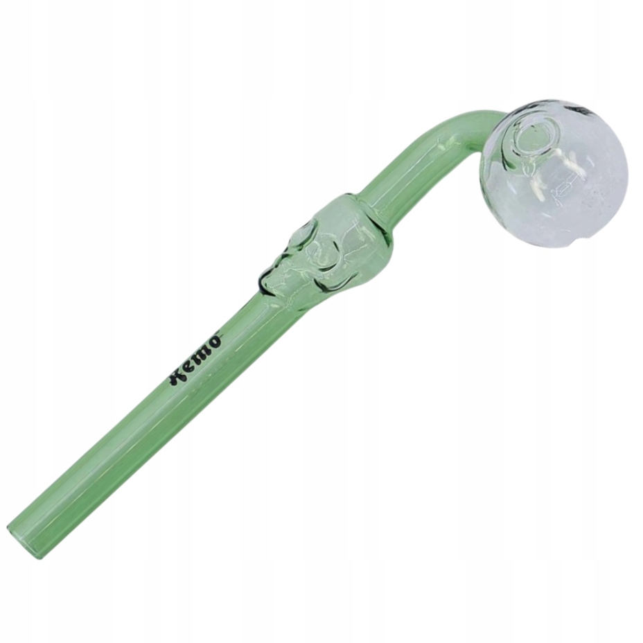 LUFKA DO OLEJKÓW OIL PIPE FIFKA DO CBD KONCENTRATÓW ZAGIĘTA 13cm CZASZKA