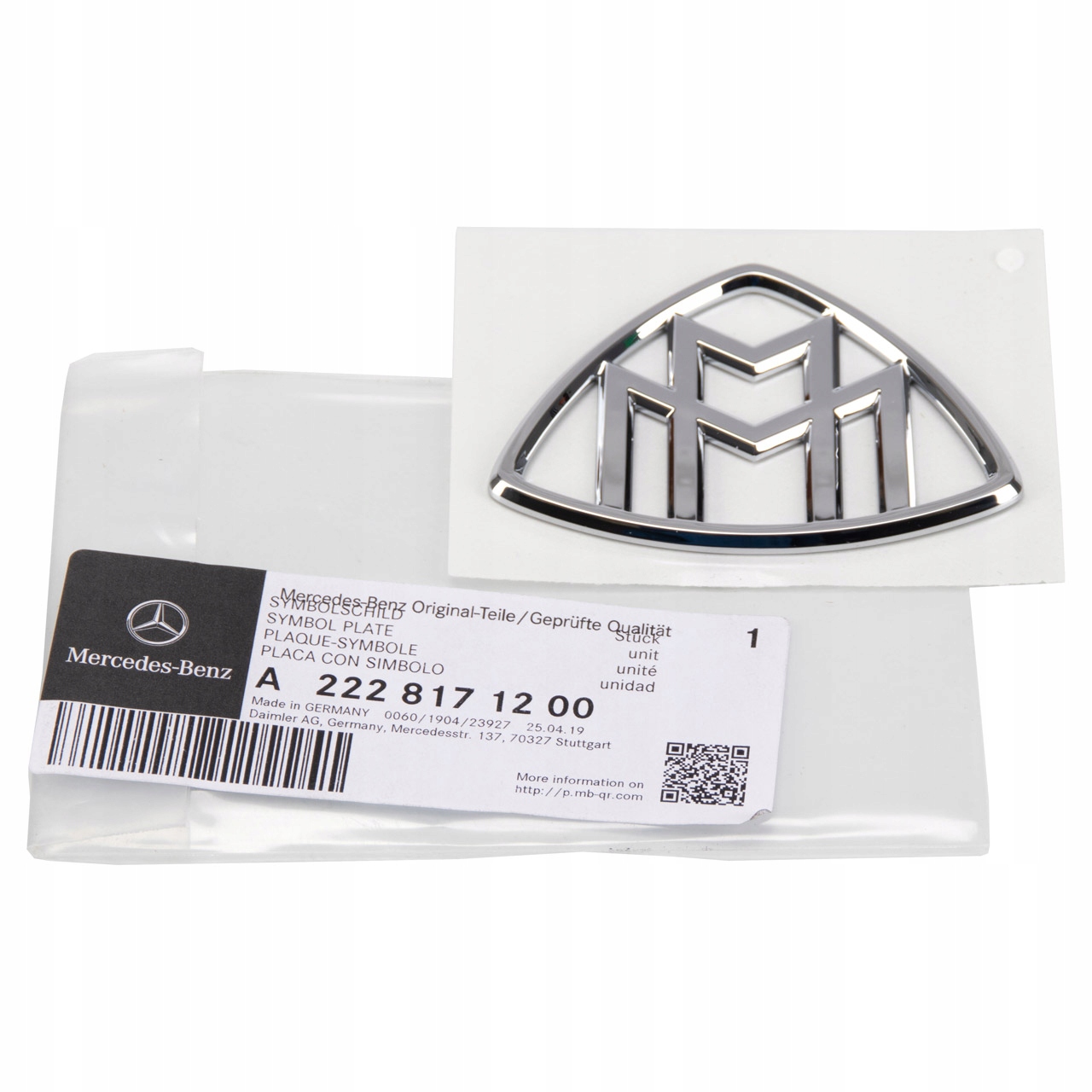 Emblém znak Maybch Mercedes A2228171200 Oe