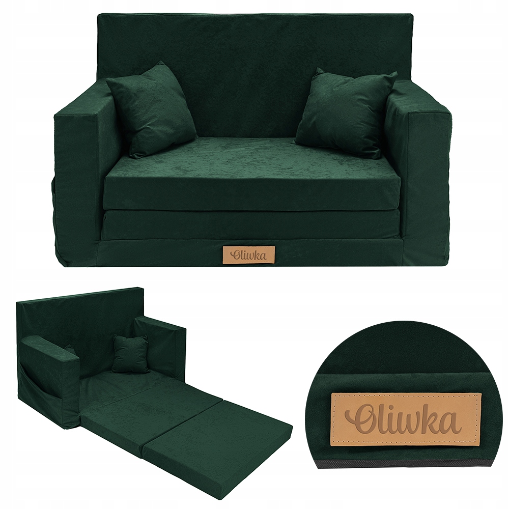 

Kanapa rozkładana Mini Sofa dla dzieci Imię Grawer
