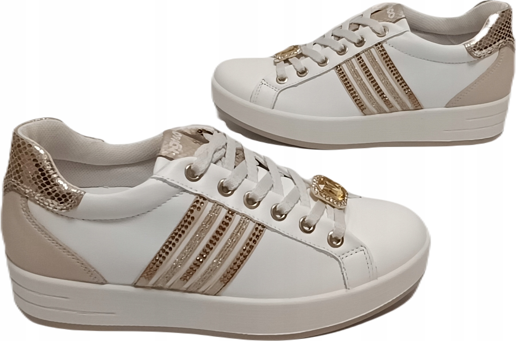 tenisky Kůže zirkony brož Igi&co 5657211 bílé r40