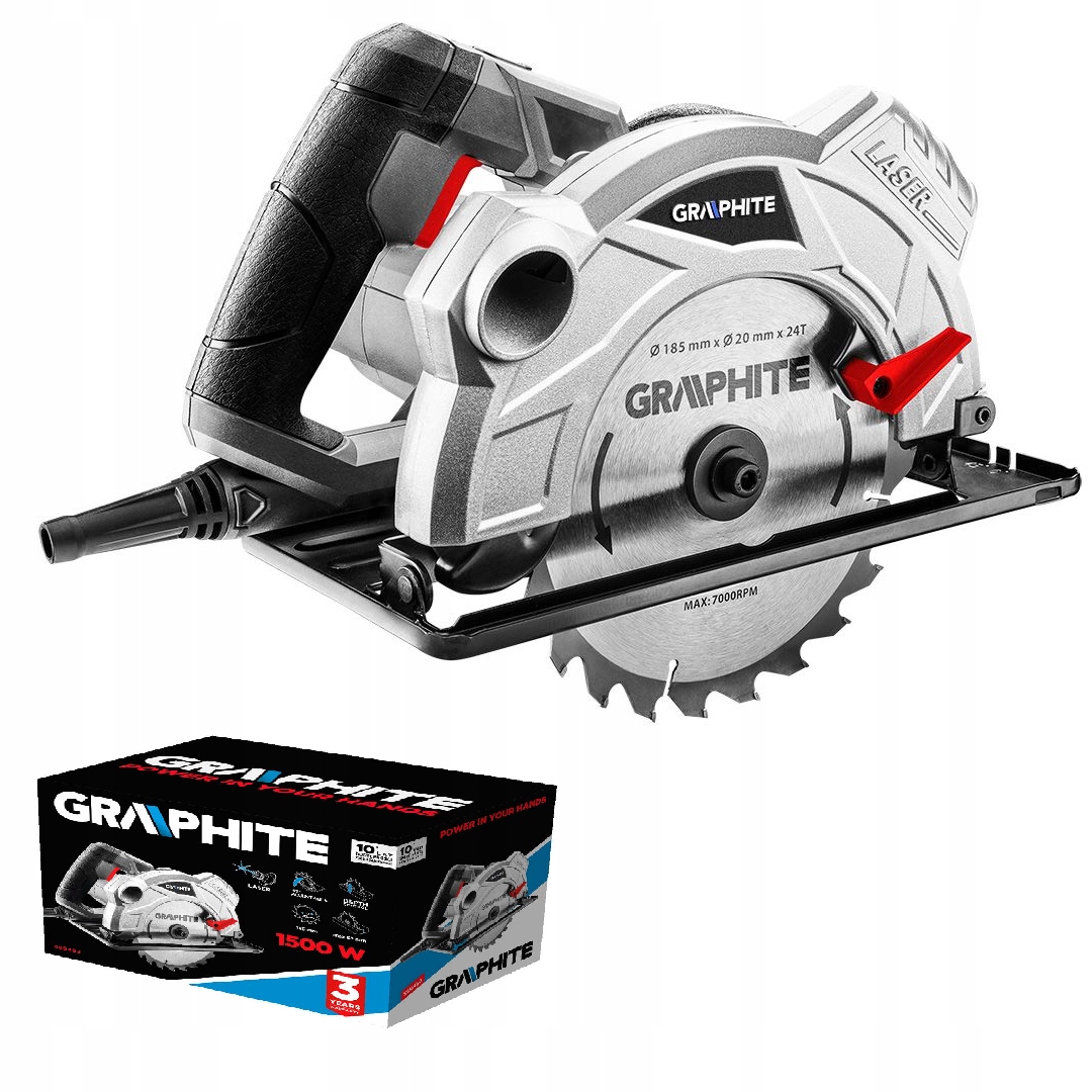 

Graphite Pilarka Tarczowa 1500W 185*20MM 58G492