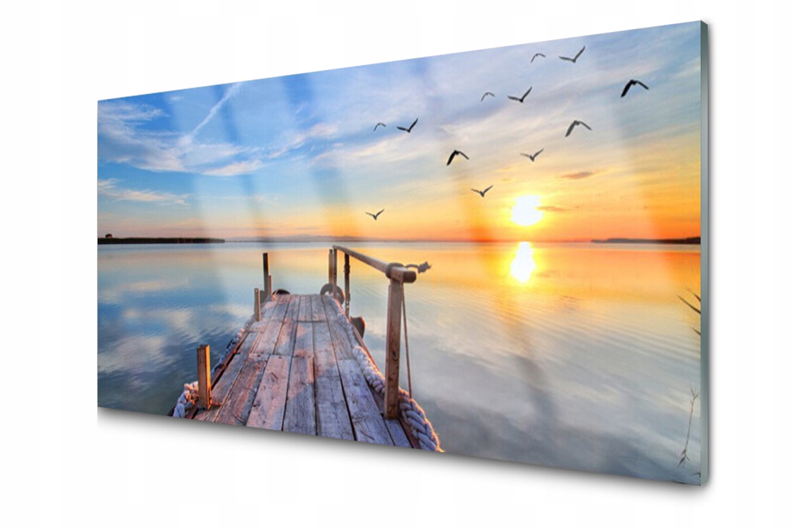 

Panel szklany Płytka Morze Most 100x50