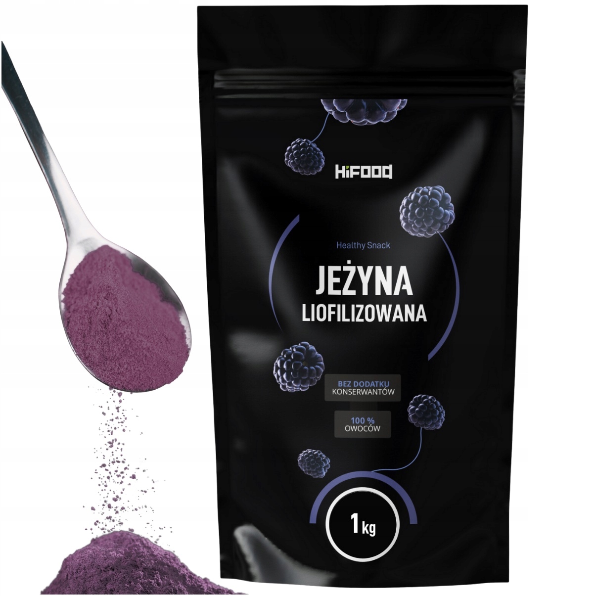 Jeżyna Liofilizowana 1kg Jeżyna 100% Polska Proszek HiFOOD