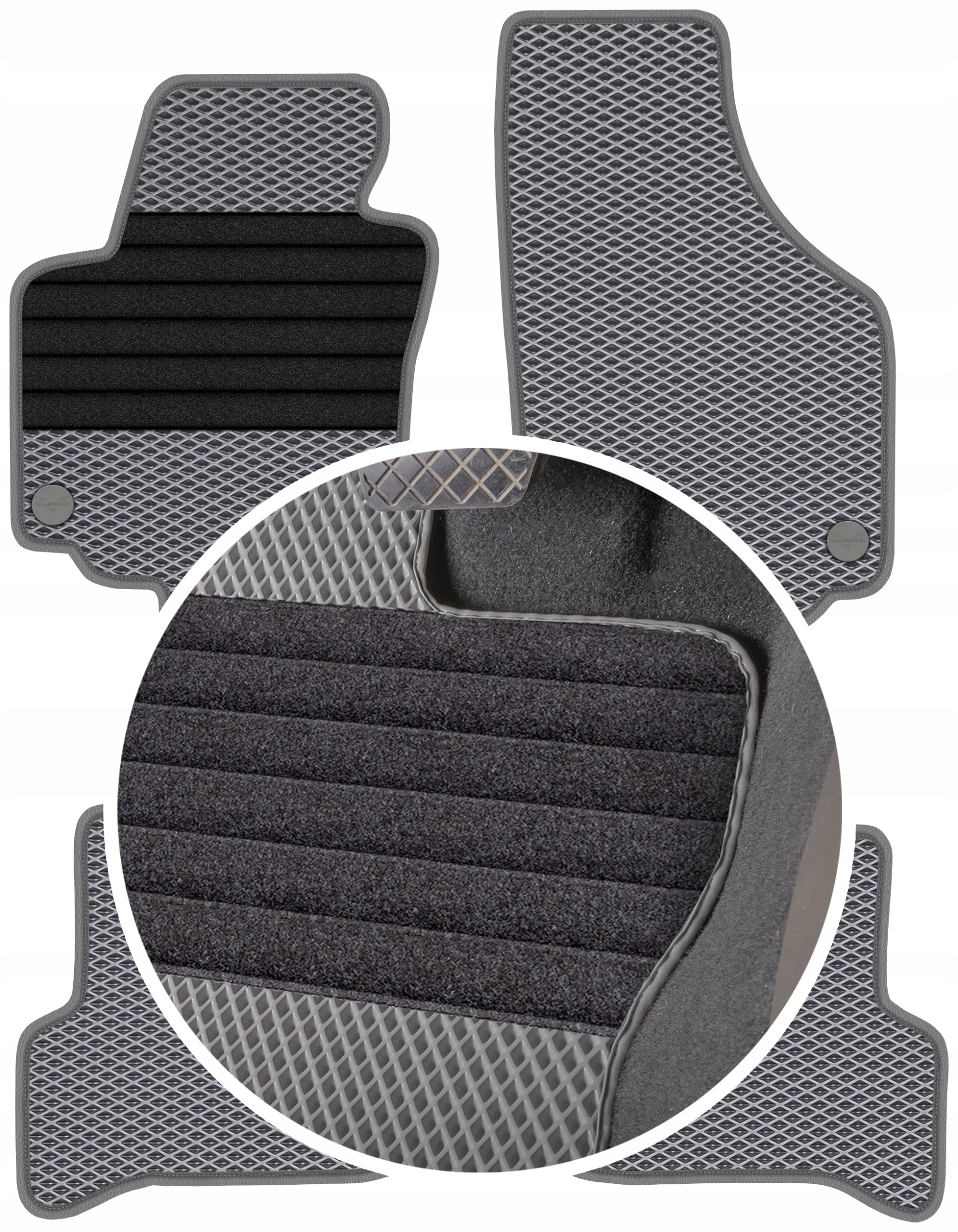Seat Altea XL 2006-2015 Gumové rohože Eva Eternity Romby