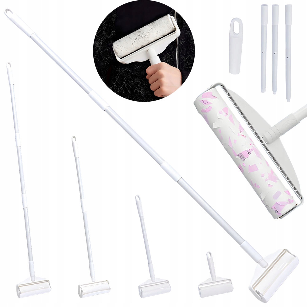 Roller Na Srst S Nastavitelnou Délkou, Bílý, Ergonomický, S Přívěskem