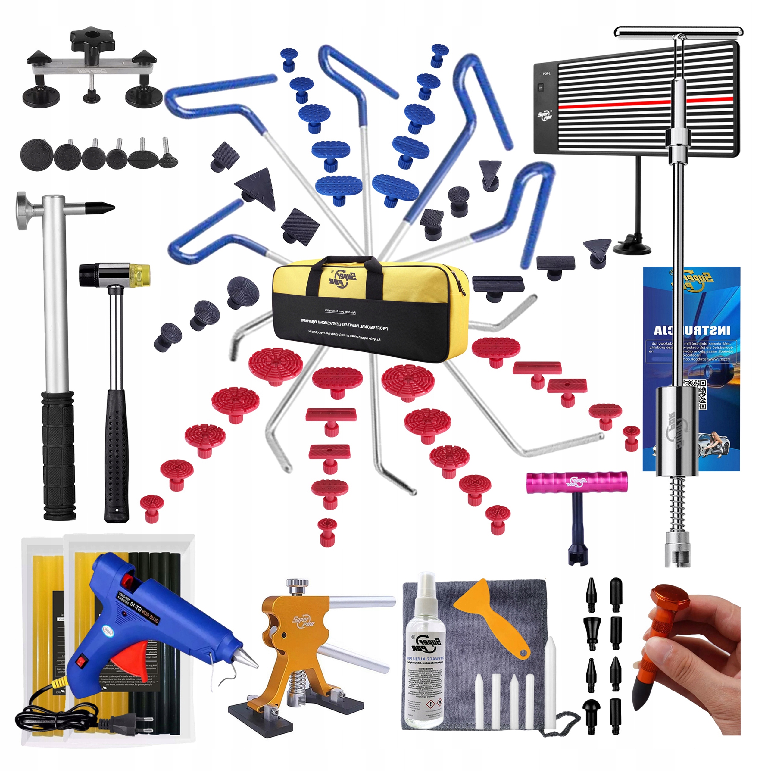 Sada pro odstraňování promáčklin pdr vytahování promáčklin puller nástroje dráty