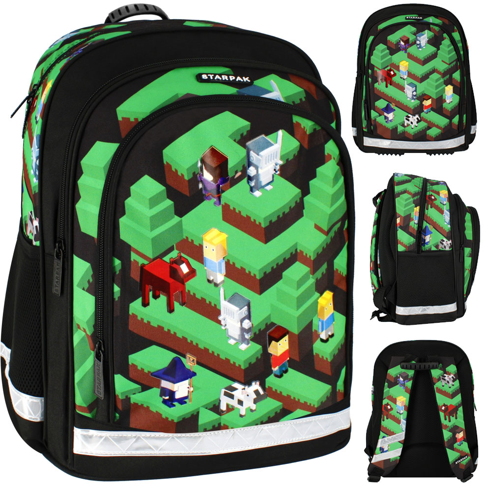 

Plecak Szkolny Czarny Dla Fana Gry Minecraft