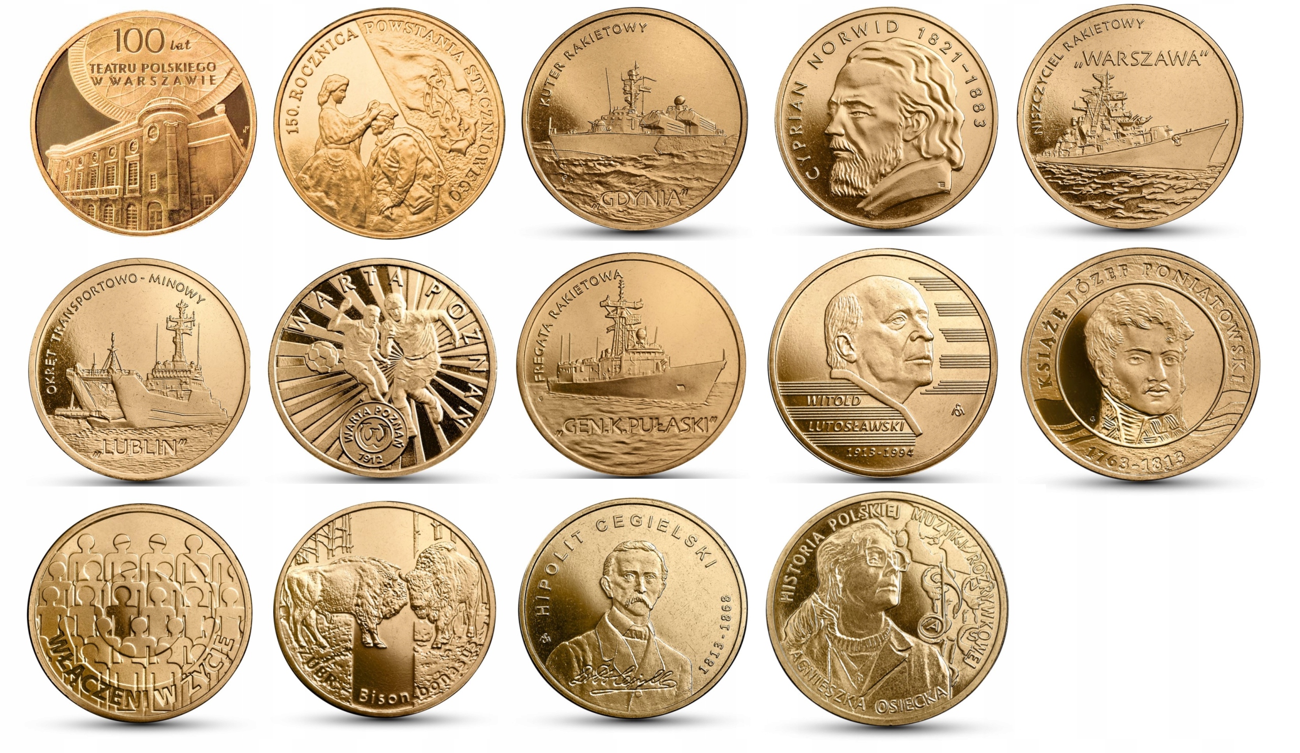 2 ZŁ NG 2013 KOMPLET 14 MONET ROCZNIK