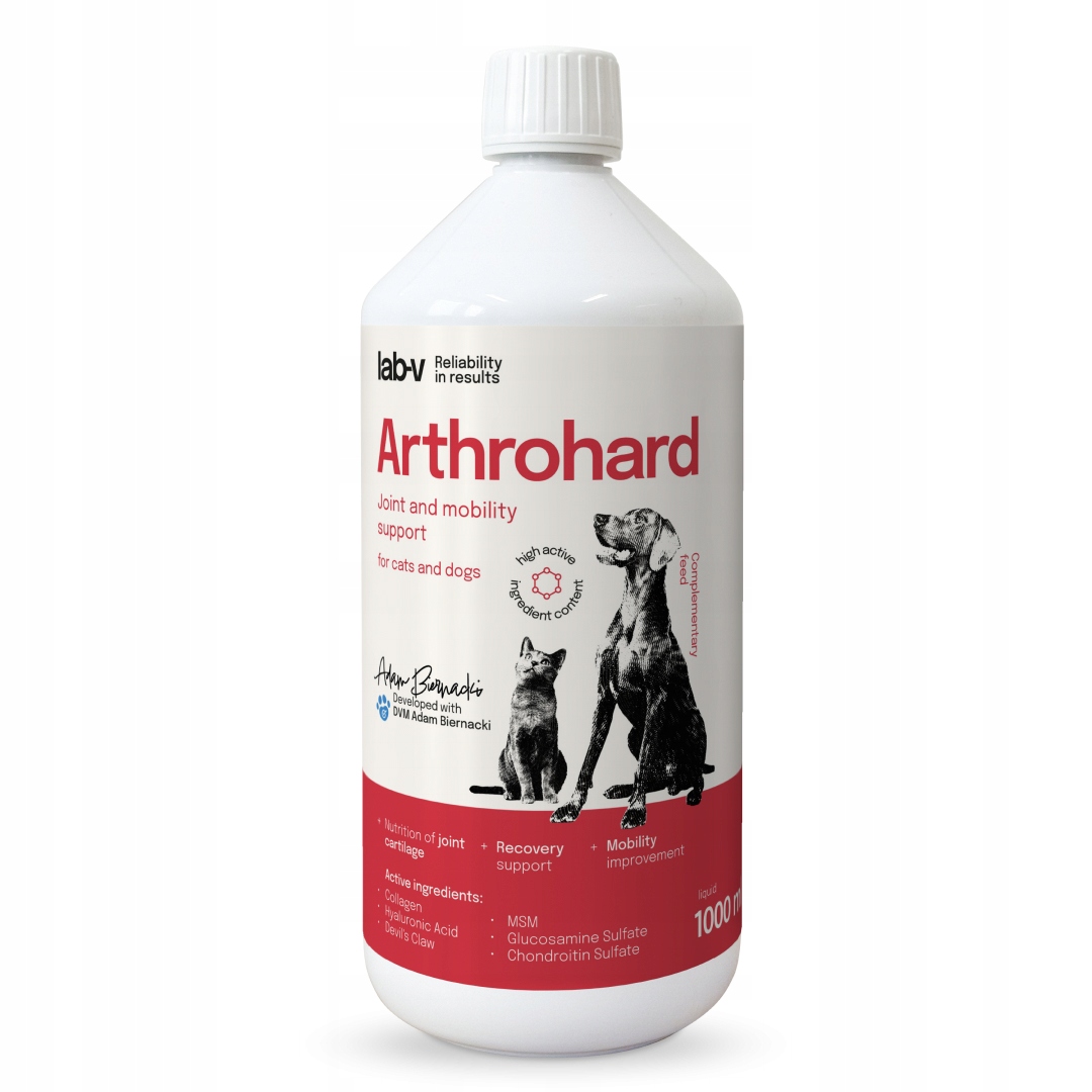 Lab-v Arthrohard Přípravek na podporu kloubů pro psa a kočku 1000 ml