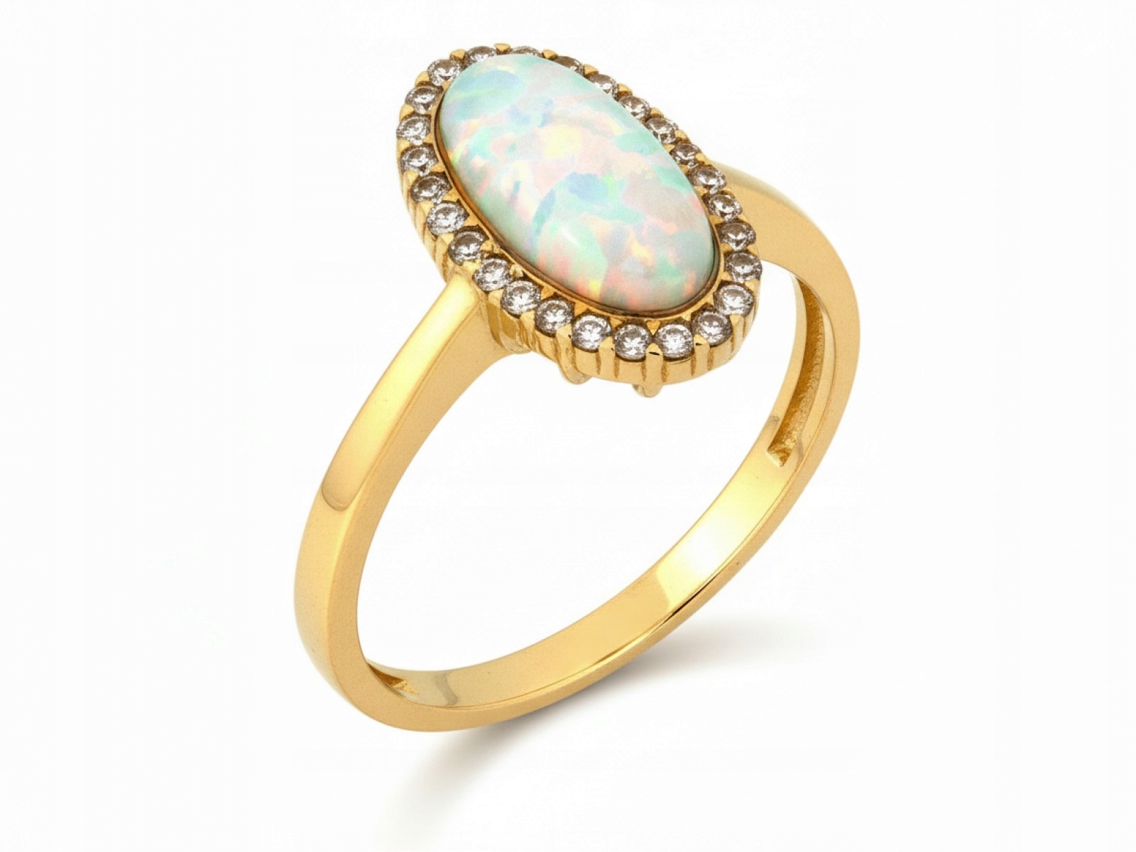 Ženský zlatý prstýnek 585, módní vzor pro maminku