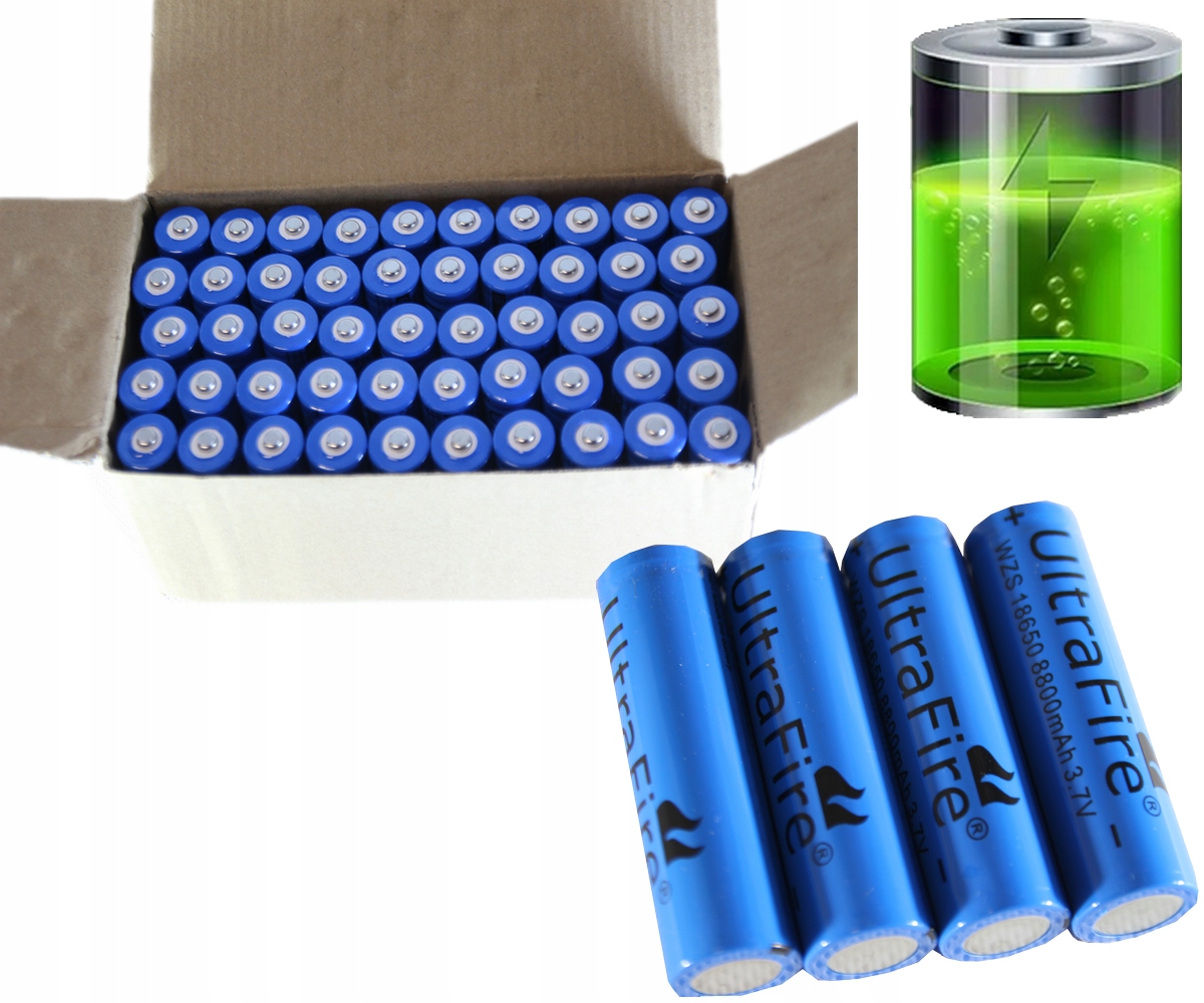

Mocne Ogniwo Akumulator 8800MAH Bateria x4 18650