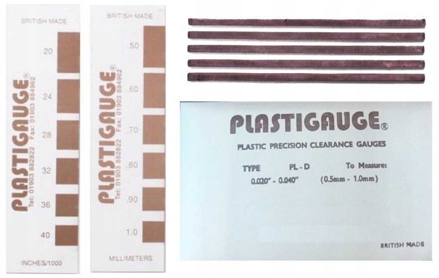 ПАНЕЛЬ ИЗМЕРЕНИЯ ЗАЗОРА ДВИГАТЕЛЯ ТЮНИНГ PLASTIGAUGE LD