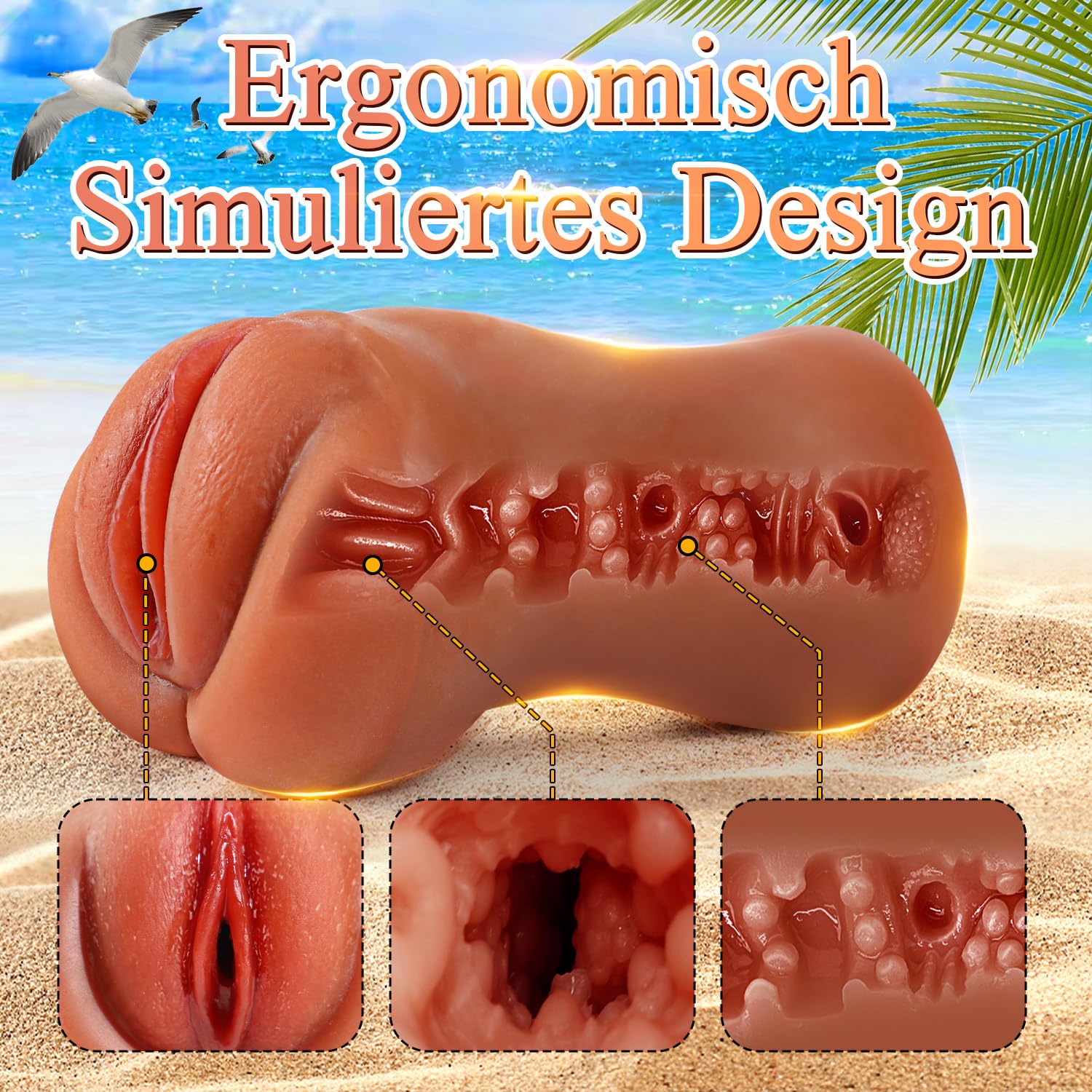 TEXIDIY Realistyczny Masturbator Elektryczny 10 Wibracji Dla Mężczyzn — miniatura 6