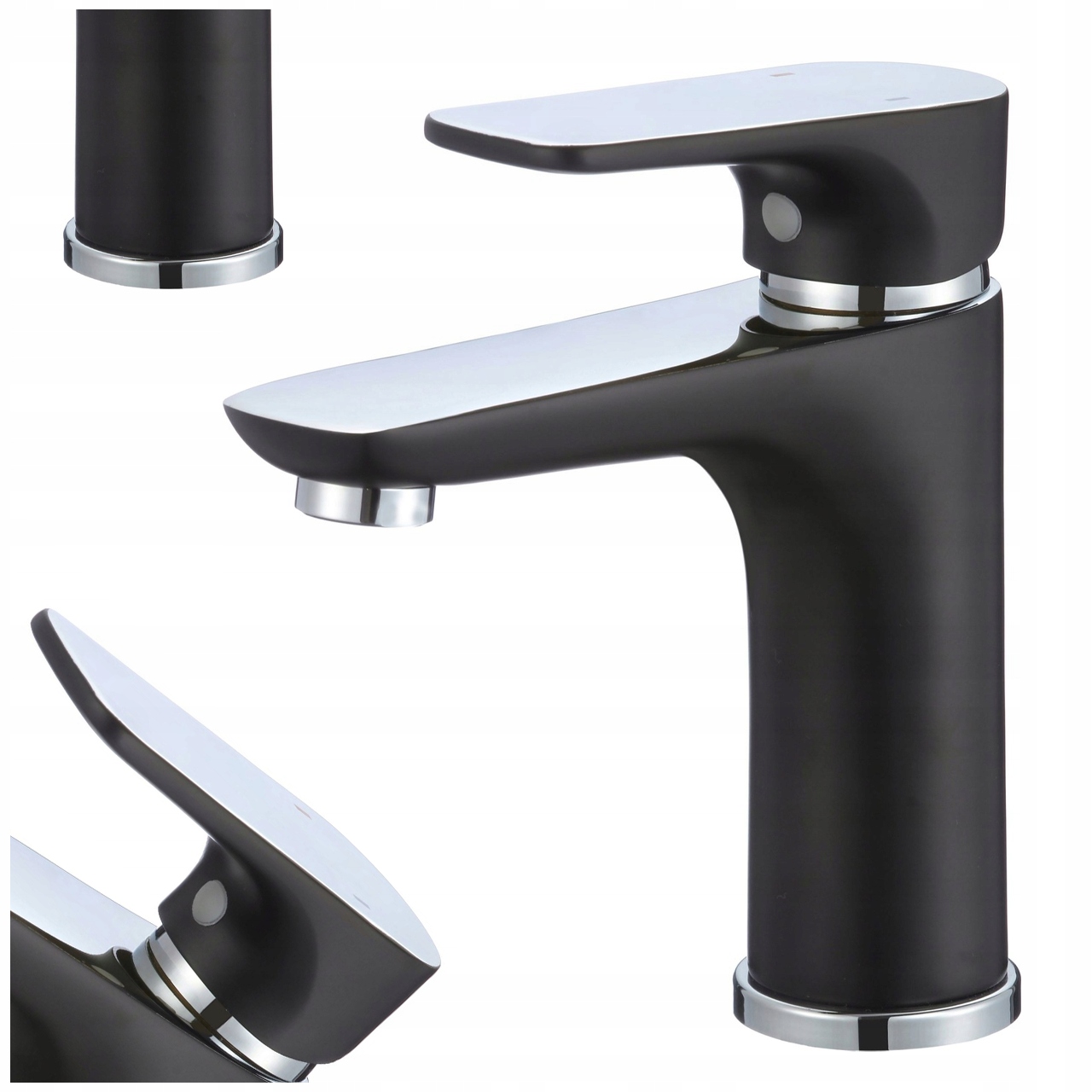 Stojanková Umývadlová Batéria Senja Čierna/chrómová